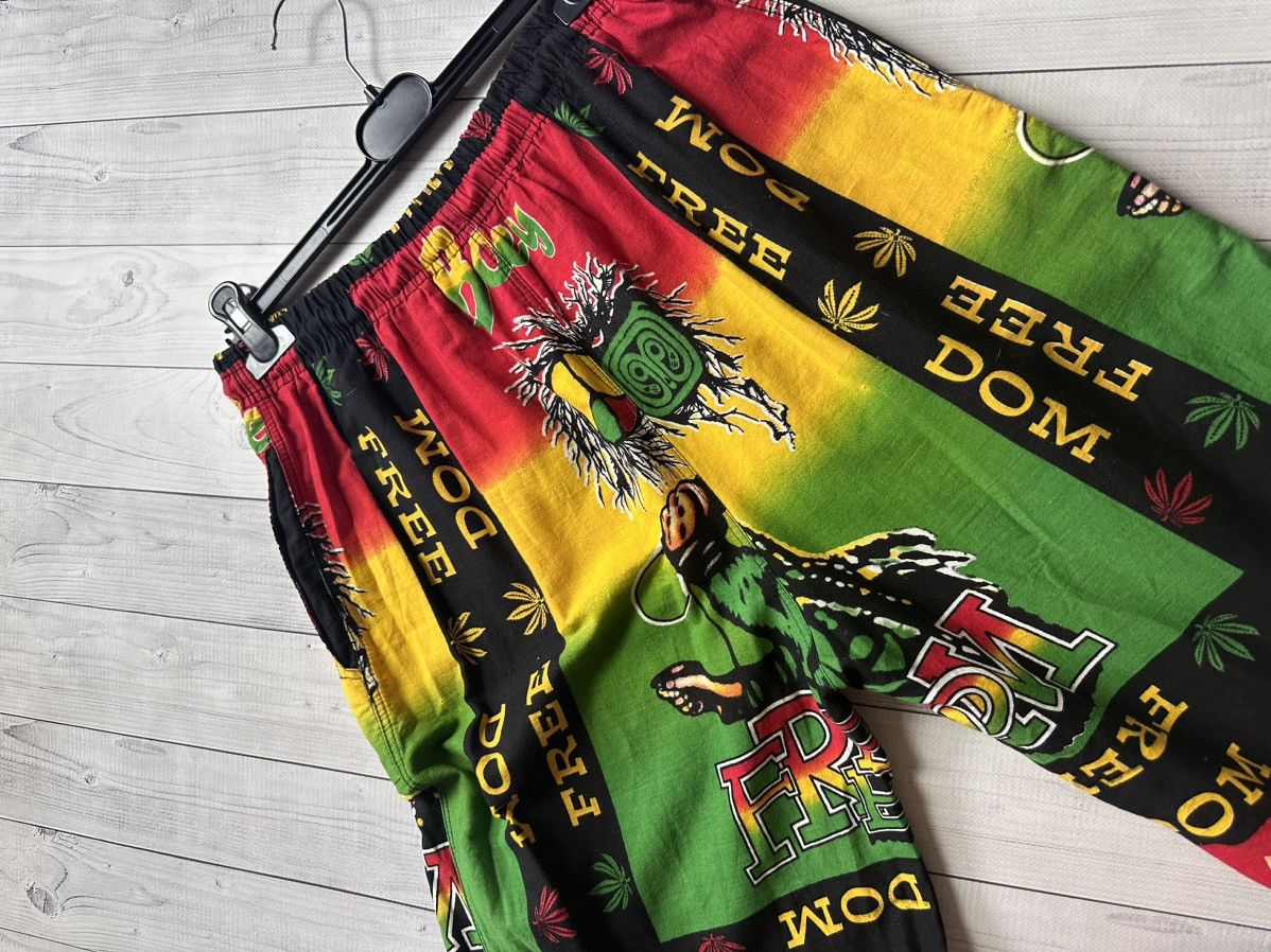Bob Marley × Vintage Vintage Bob Marley Rasta pants drill joggers size S Size US 31 - 5 Thumbnail