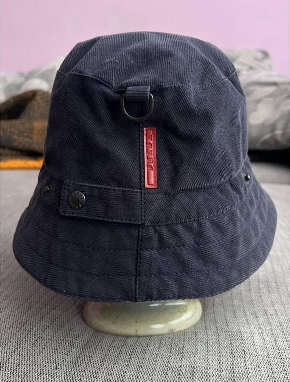 Prada Rare Prada Sport Linea Rossa Corduroy Red Tab Bucket Hat Cap Size ONE SIZE - 1 Thumbnail