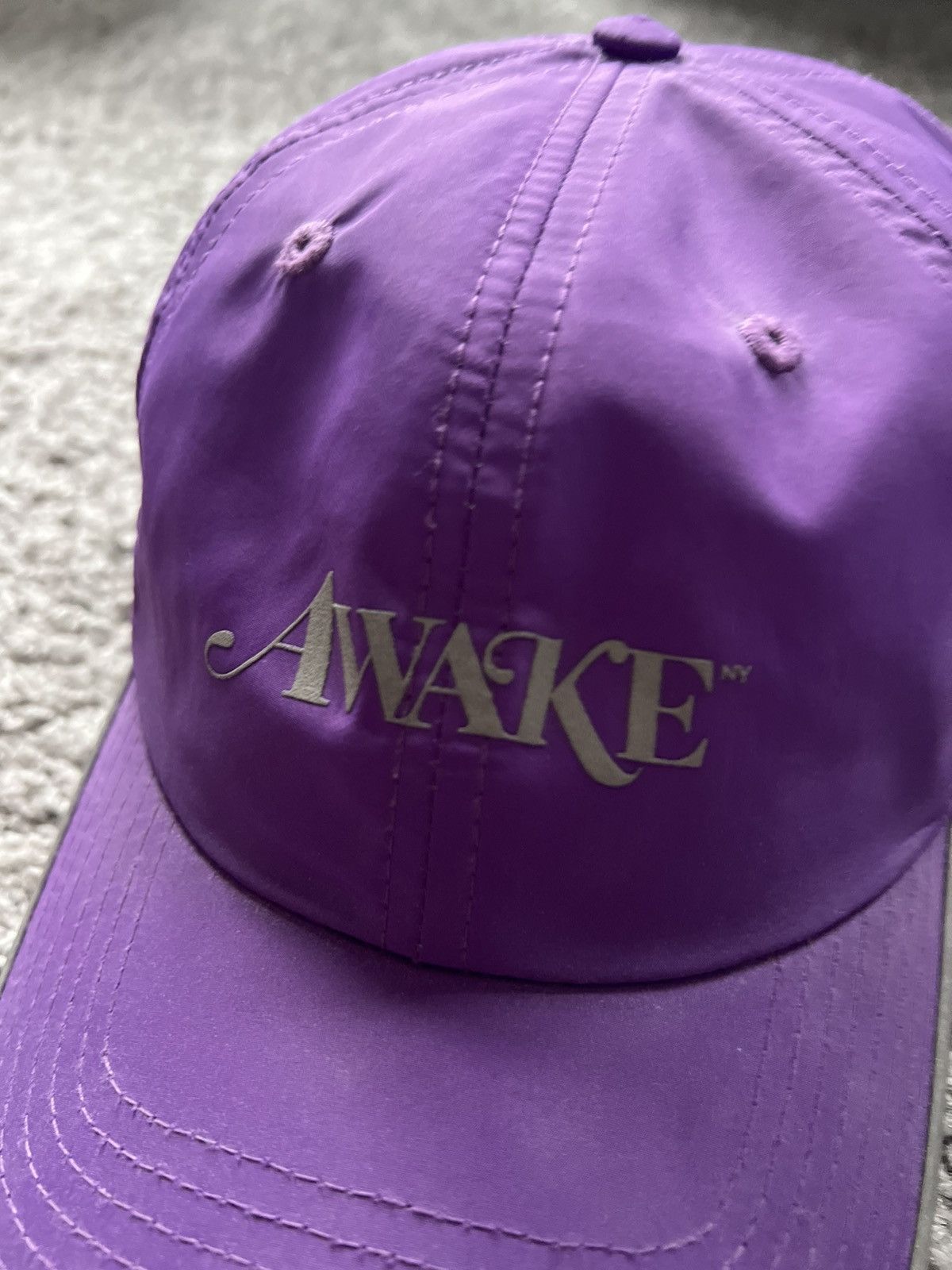 Awake NY Awake NY Purple Reflective Brim Hat Cap Size ONE SIZE - 3 Thumbnail
