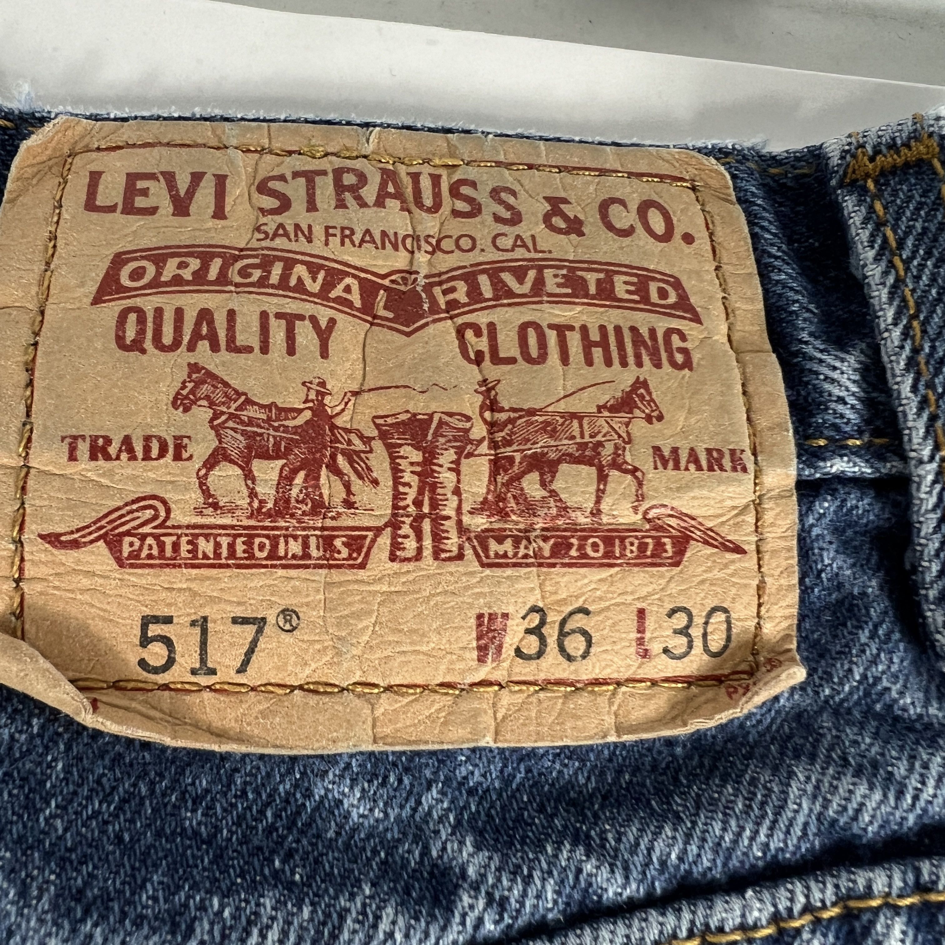 Levi's Y2K Levi's Jeans 517 Boot Cut Blue Faded Cotton Denim Size US 36 / EU 52 - 15 Thumbnail
