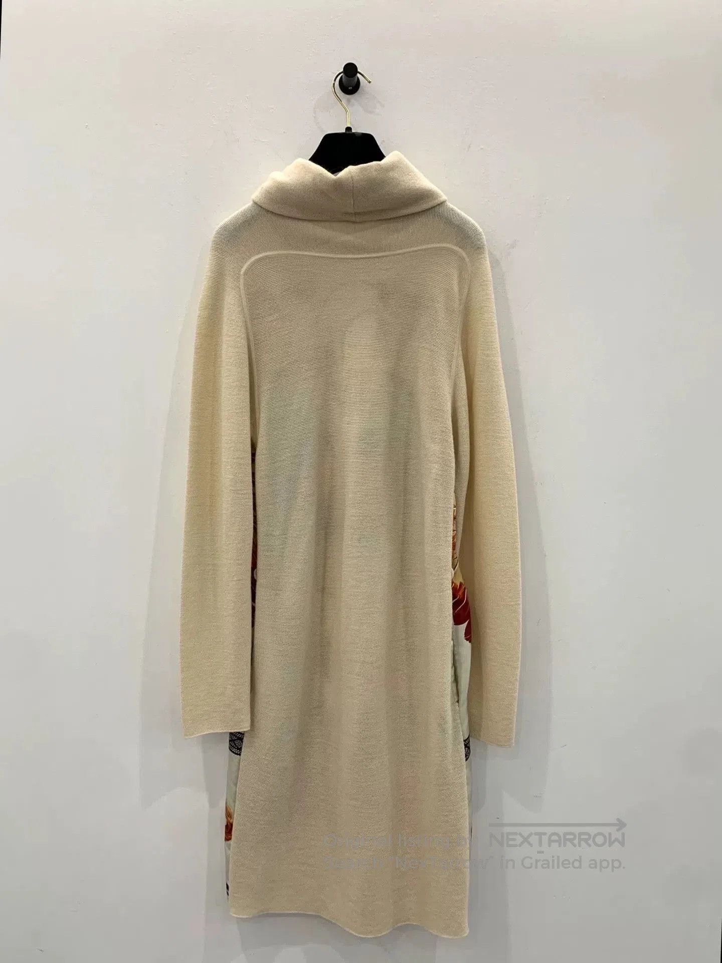 Hermes Hermes Silk Feather Print Wool Knit Dress. Size XXS / US 00 / IT 34 - 2 Thumbnail