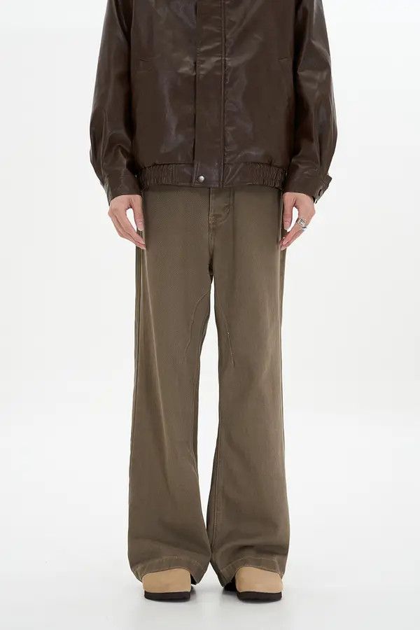 Japanese Brand Vintage Maillard brown loose straight jeans for men Size US 32 / EU 48 - 1 Thumbnail