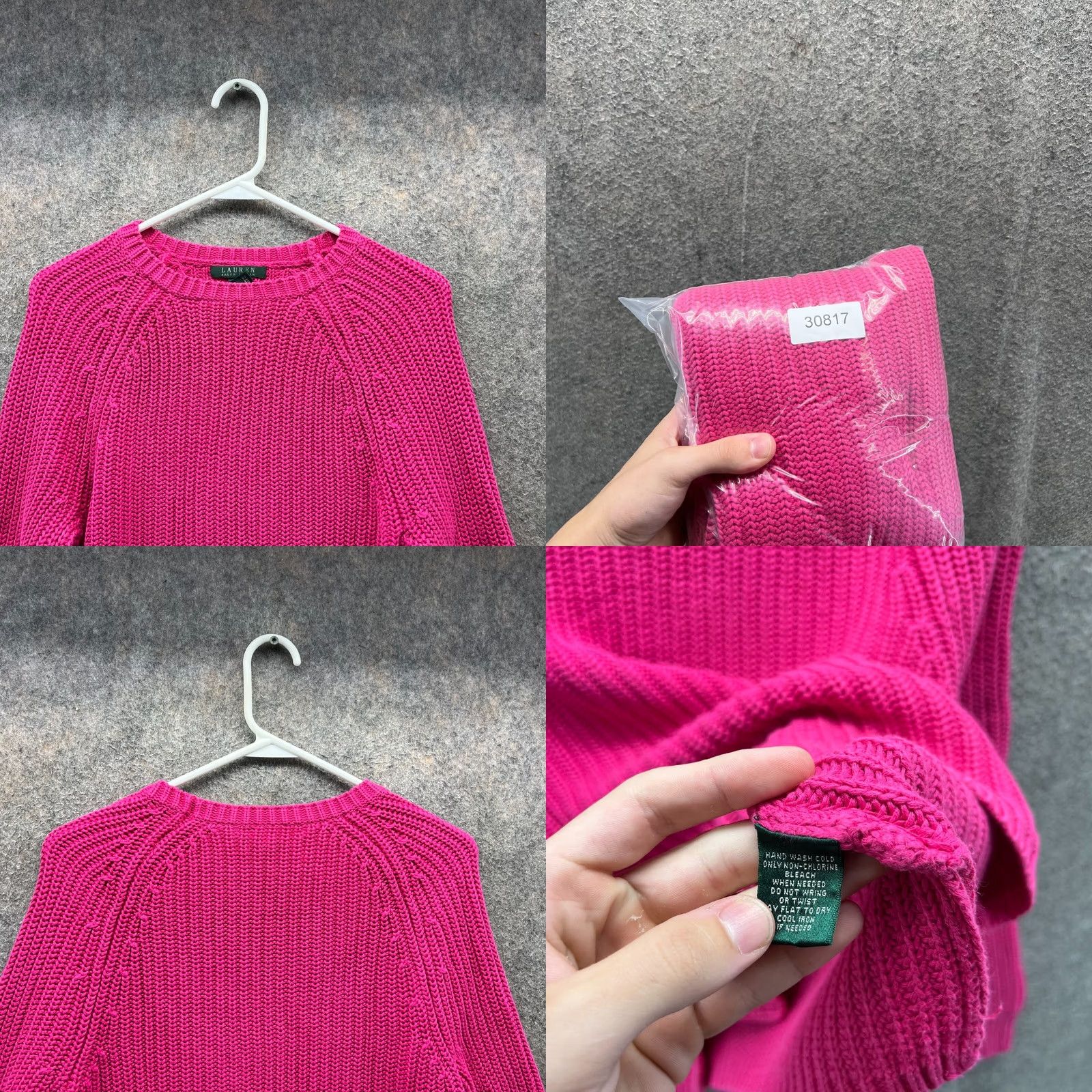 Ralph Lauren Lauren Ralph Sweater Womens M Pink Pullover Fleece Crewneck Knitted Size M / US 6-8 / IT 42-44 - 8 Thumbnail