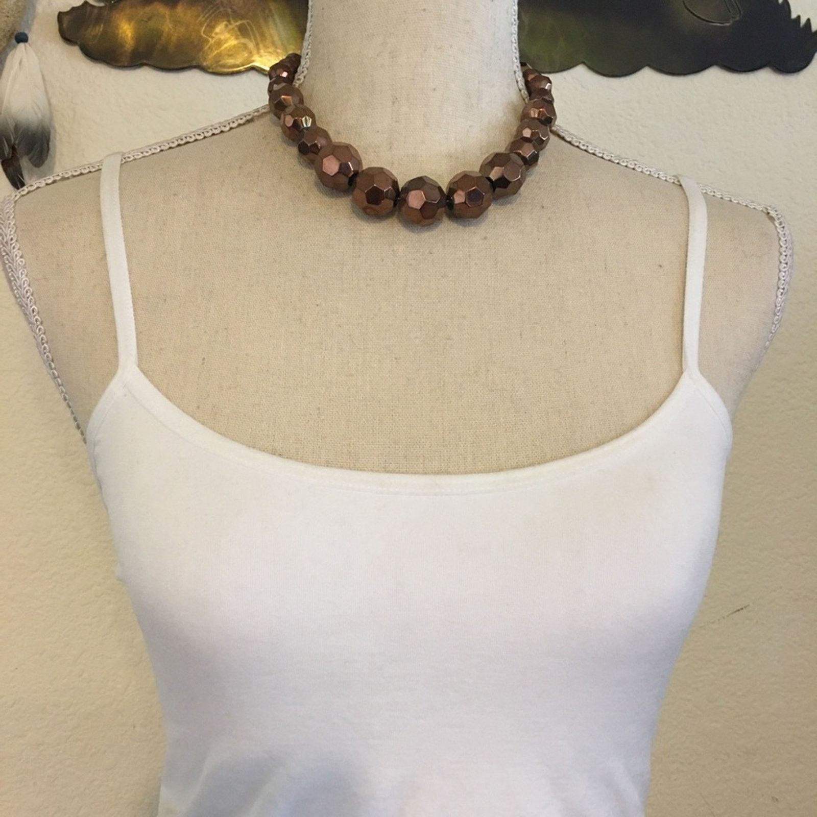 Jewelry Faceted graduated copper glass bead necklace Size ONE SIZE - 3 Thumbnail