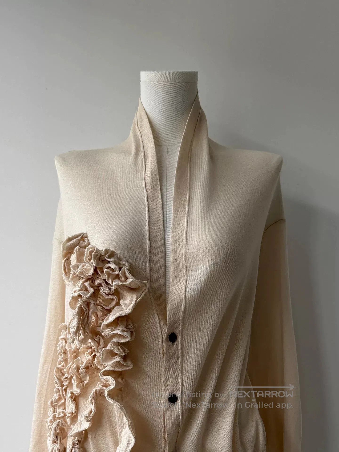 Y's yohji yamamoto y's ruffled knit cardigan. Size M / US 6-8 / IT 42-44 - 2 Thumbnail