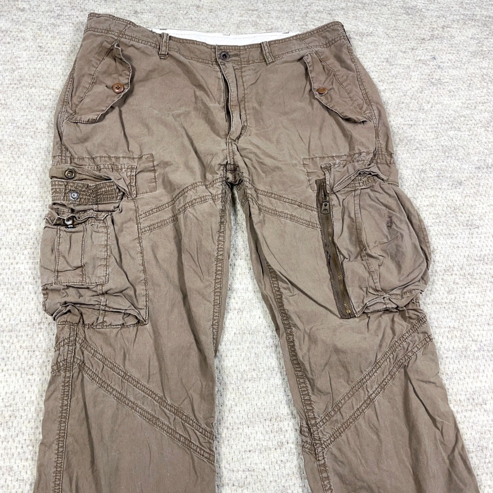 Polo Ralph Lauren VINTAGE Polo Ralph Lauren Cargo Pants Men 36x30 Brown Paratropper Military RL 67 Size US M / EU 48-50 / 2 - 3 Thumbnail