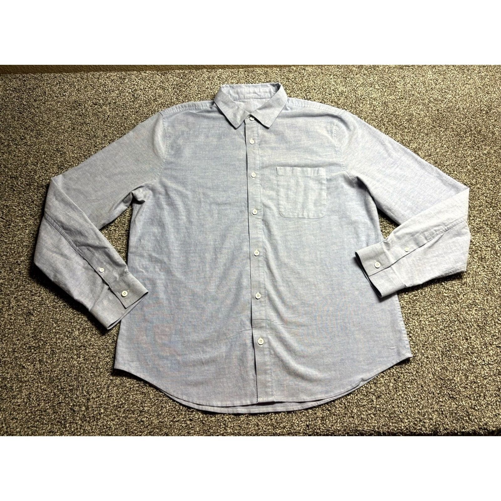 Lululemon Lululemon Oxford Button Up Shirt Mens Large Blue Long Sleeve Stretch Woven Shirt Size US L / EU 52-54 / 3 - 2 Thumbnail