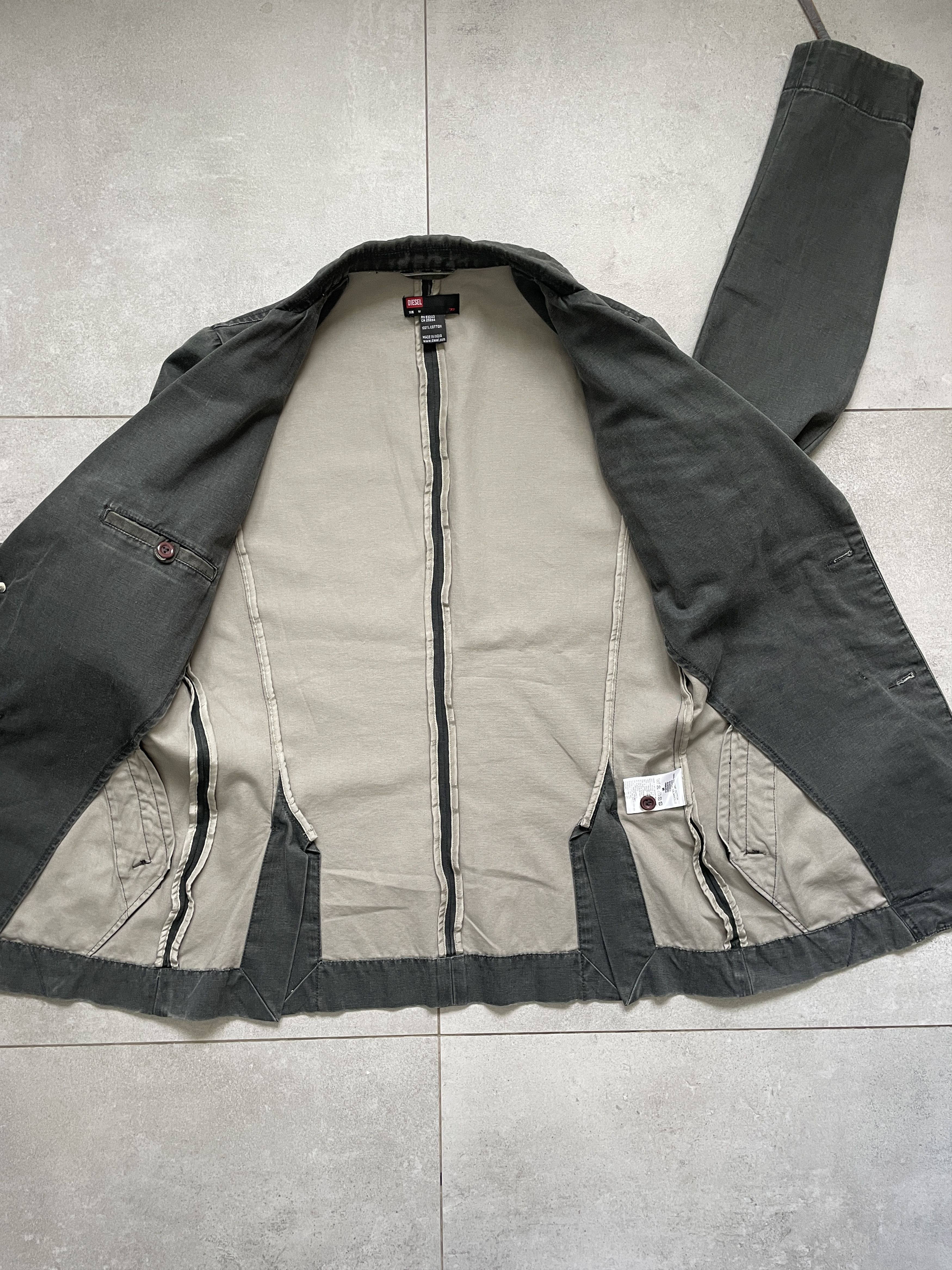 Diesel Y2K DIESEL GRAY WASHED JAPANEESE TYPE BLAZER JACKET Size US M / EU 48-50 / 2 - 4 Thumbnail