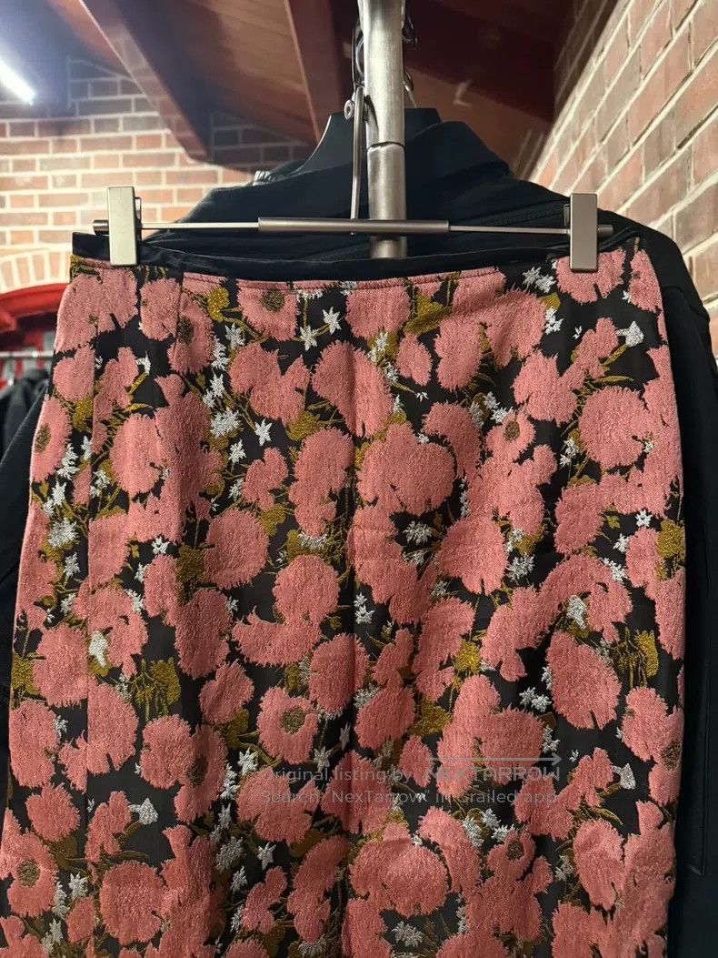 Dries Van Noten Dries Van Noten Embroidered Floral Long Skirt Size 35" - 2 Thumbnail