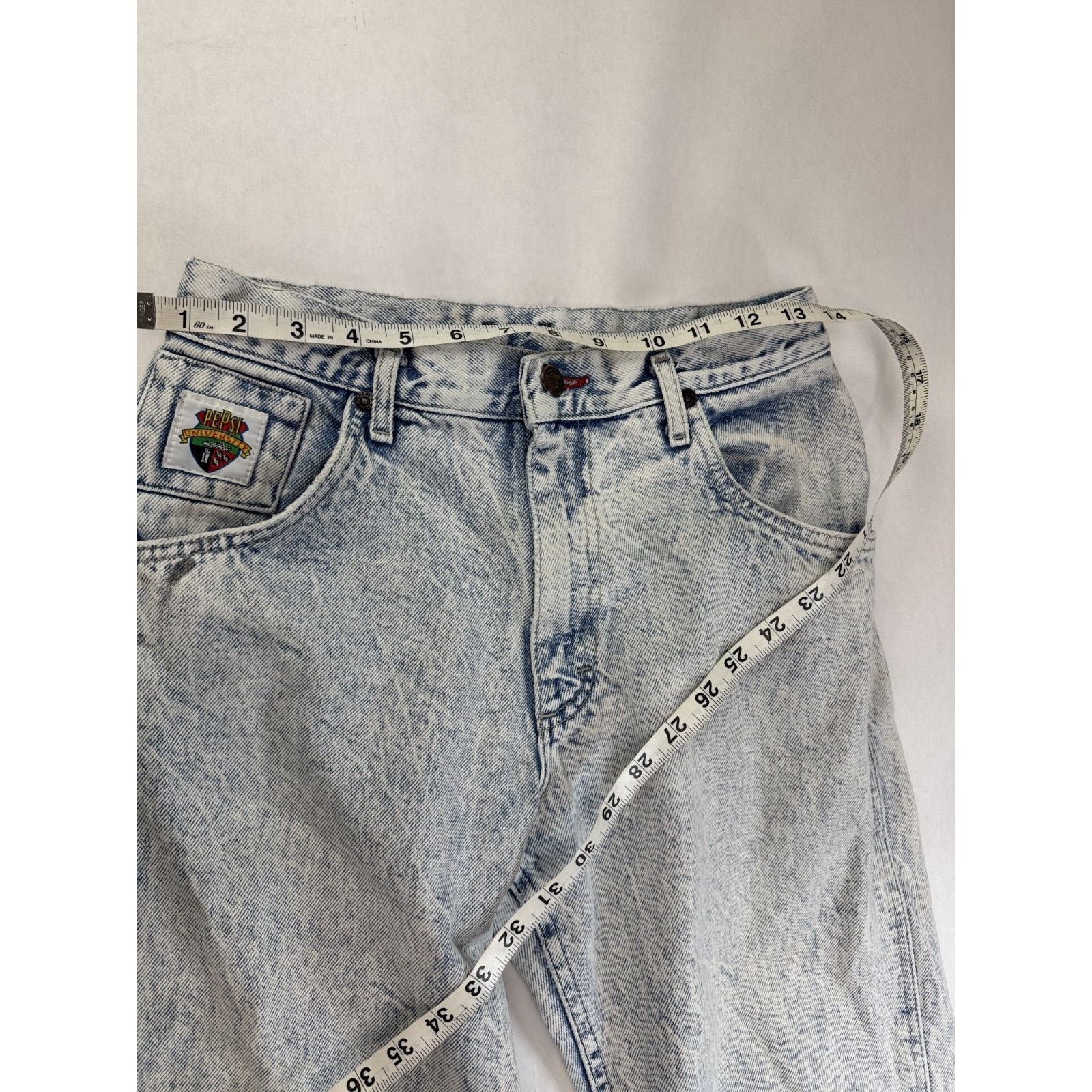 Pepsi Vintage 80s Pepsi University Acid Wash Jeans Halloween 27*28 Size 27" / US 4 / IT 40 - 5 Thumbnail