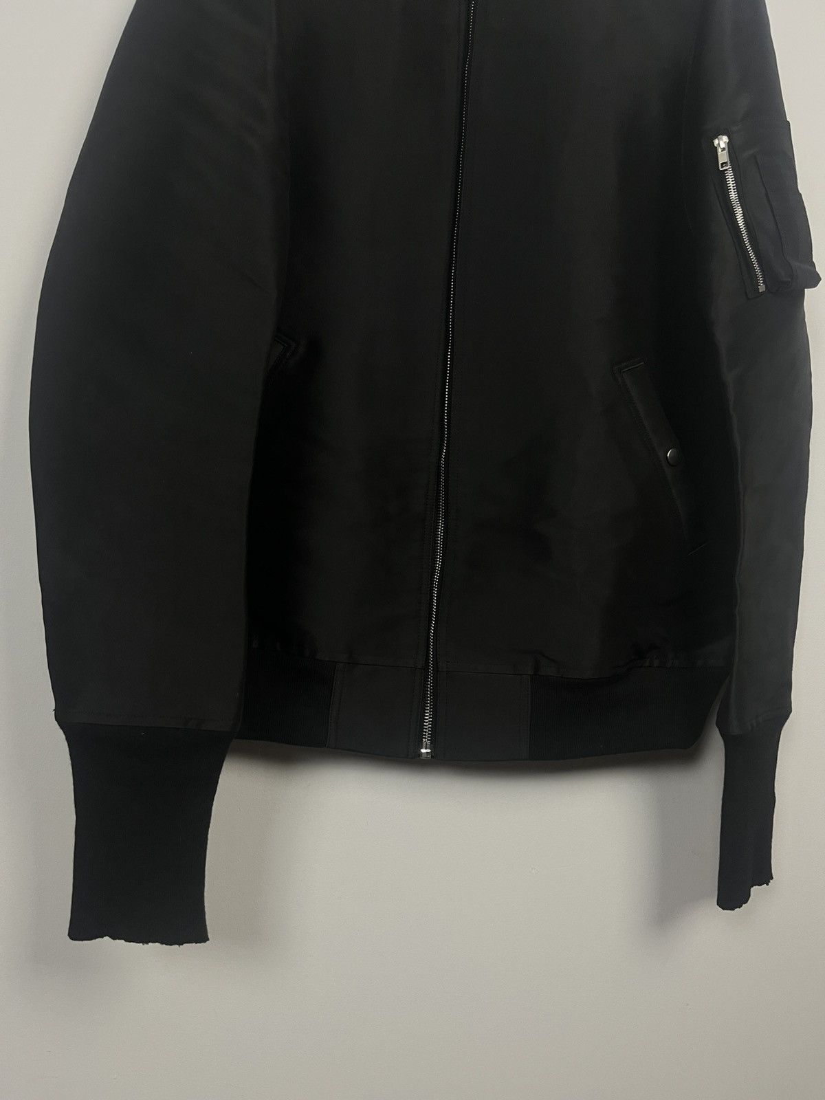 Rick Owens SS15 ‘FAUN’ Leather Embellished Silk Blend Bomber Size US XL / EU 56 / 4 - 3 Thumbnail