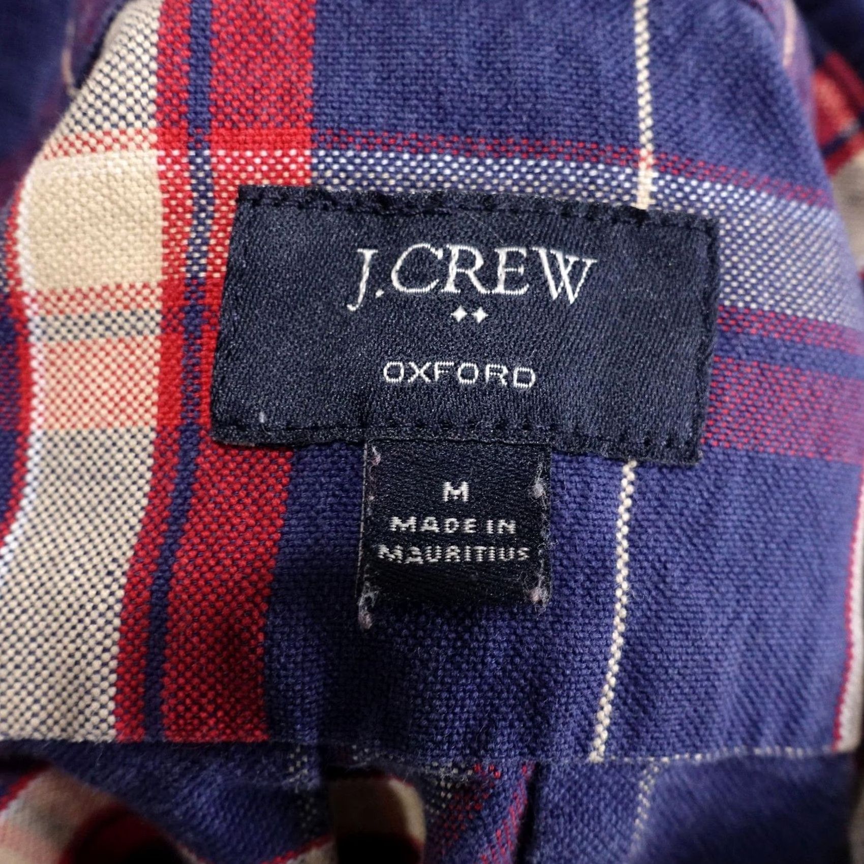 J.Crew J.CREW Shirt Mens M Blue Plaid Long Sleeve Button-Up Slim Oxford 100% Cotton Size US M / EU 48-50 / 2 - 6 Thumbnail