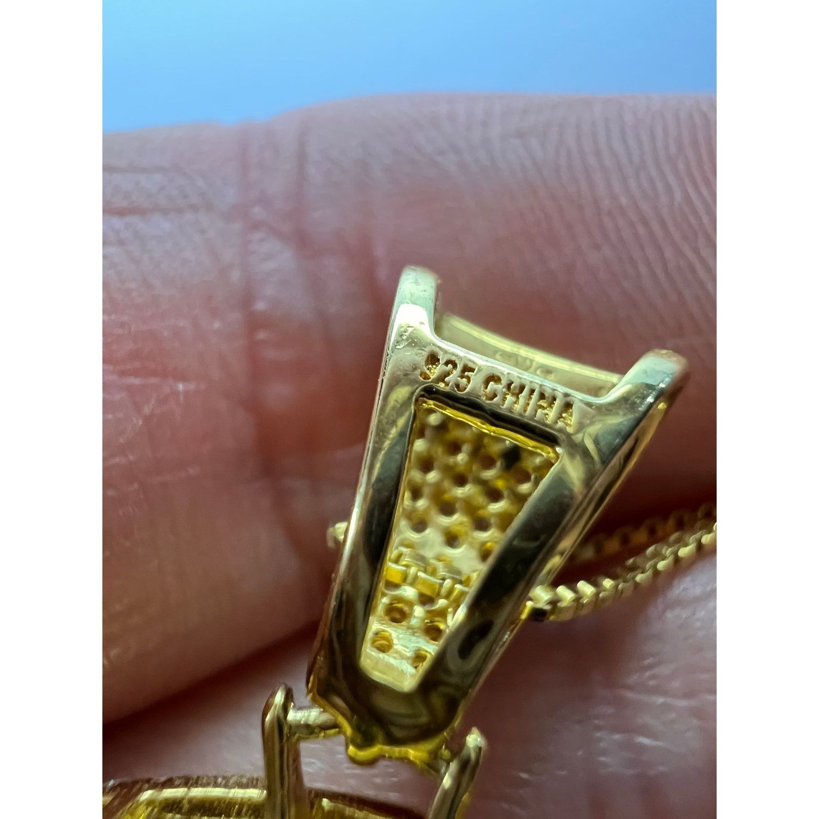 Other NEW Cubic Zirconia Gold Over Silver Pendant and Chain Size ONE SIZE - 2 Thumbnail