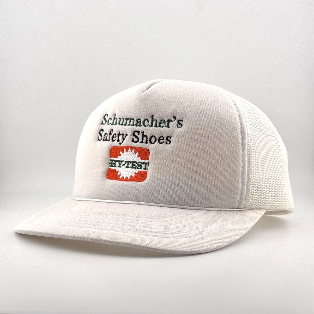 Vintage Vtg 90s HyTest Safety Shoes Schumacher Young An Trucker Hat Size ONE SIZE - 2 Thumbnail