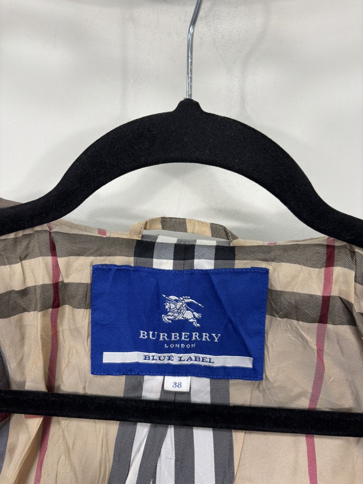 Burberry Burberry Blue Label Black Nova Check Angora Wool Coat Size XS / US 0-2 / IT 36-38 - 11 Thumbnail