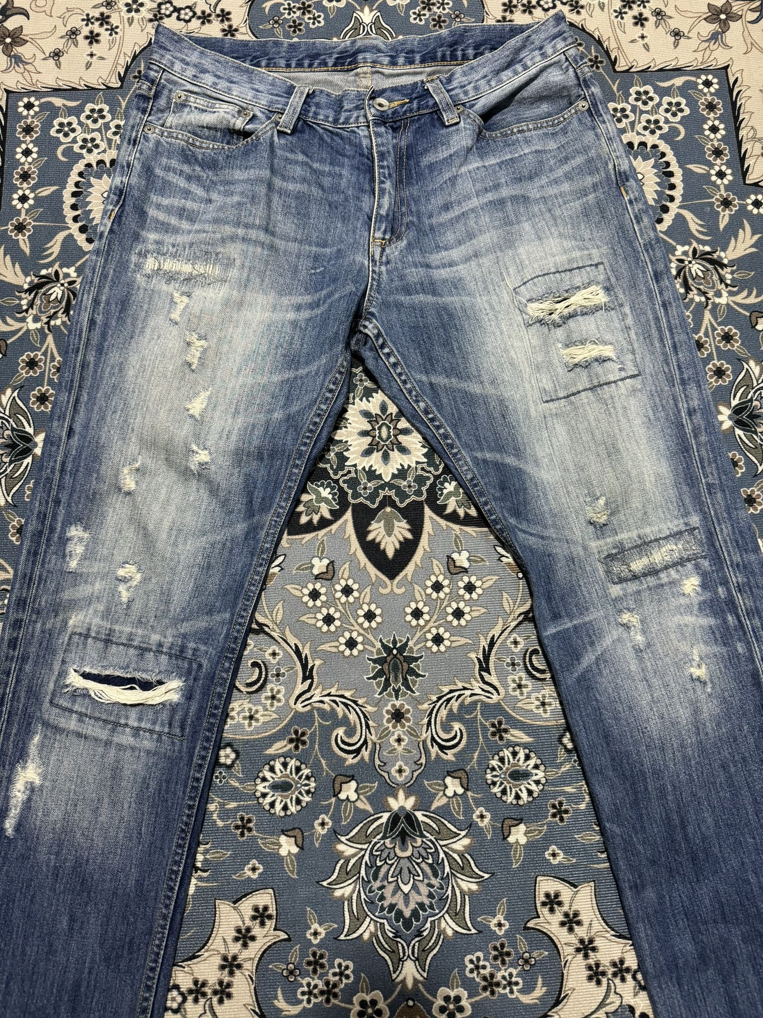 20471120 × Beauty Beast × Boycott Japanese Brand Boycott Distressed Denim Jeans Size US 32 / EU 48 - 3 Thumbnail