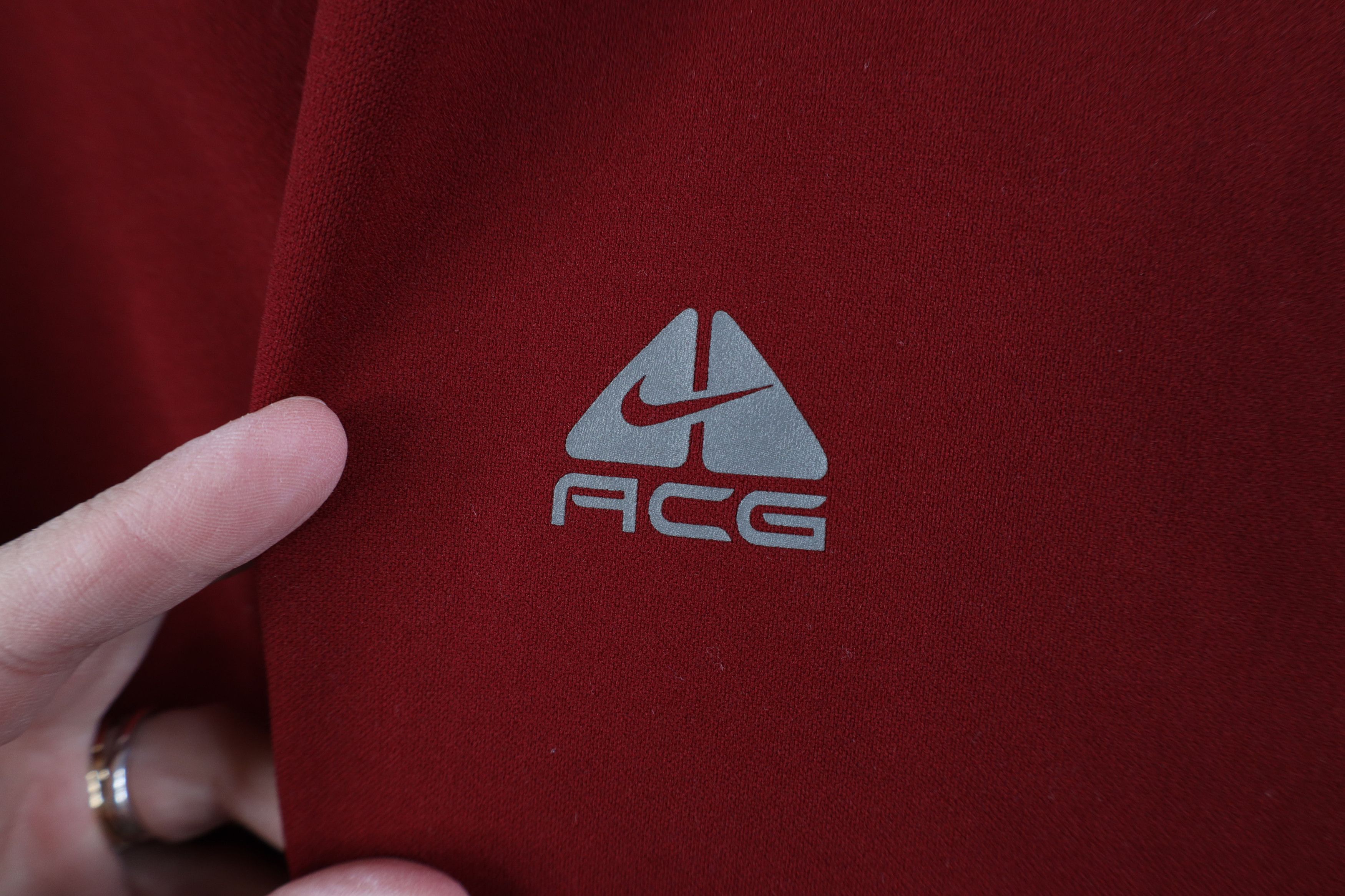 Nike Vintage Nike ACG Mini Swoosh Knit Long Sleeve T-Shirt Red Size US XXL / EU 58 / 5 - 4 Thumbnail