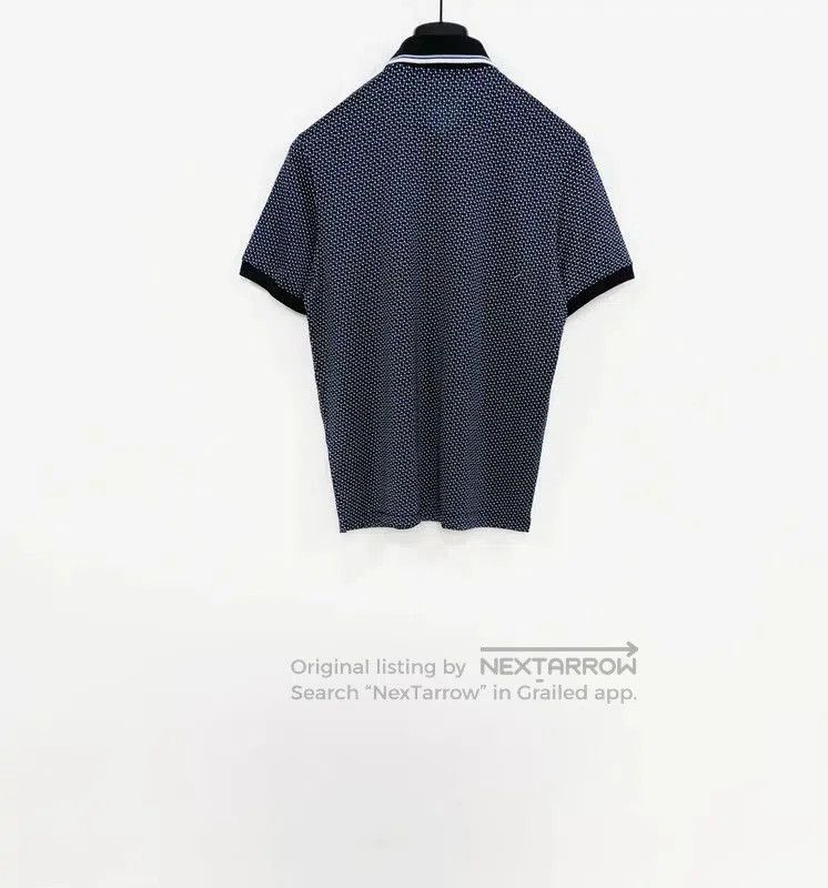 Other Prada Men's Navy Cotton Checkered Polo Shirt. Size US S / EU 44-46 / 1 - 2 Thumbnail