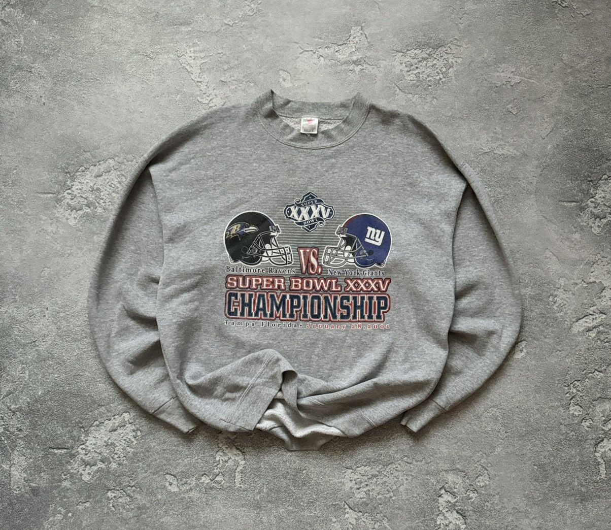 NFL × Vintage NFL Super Bowl XXXV championship 2001 sweatshirt long sleeve Size US XXL / EU 58 / 5 - 1 Thumbnail