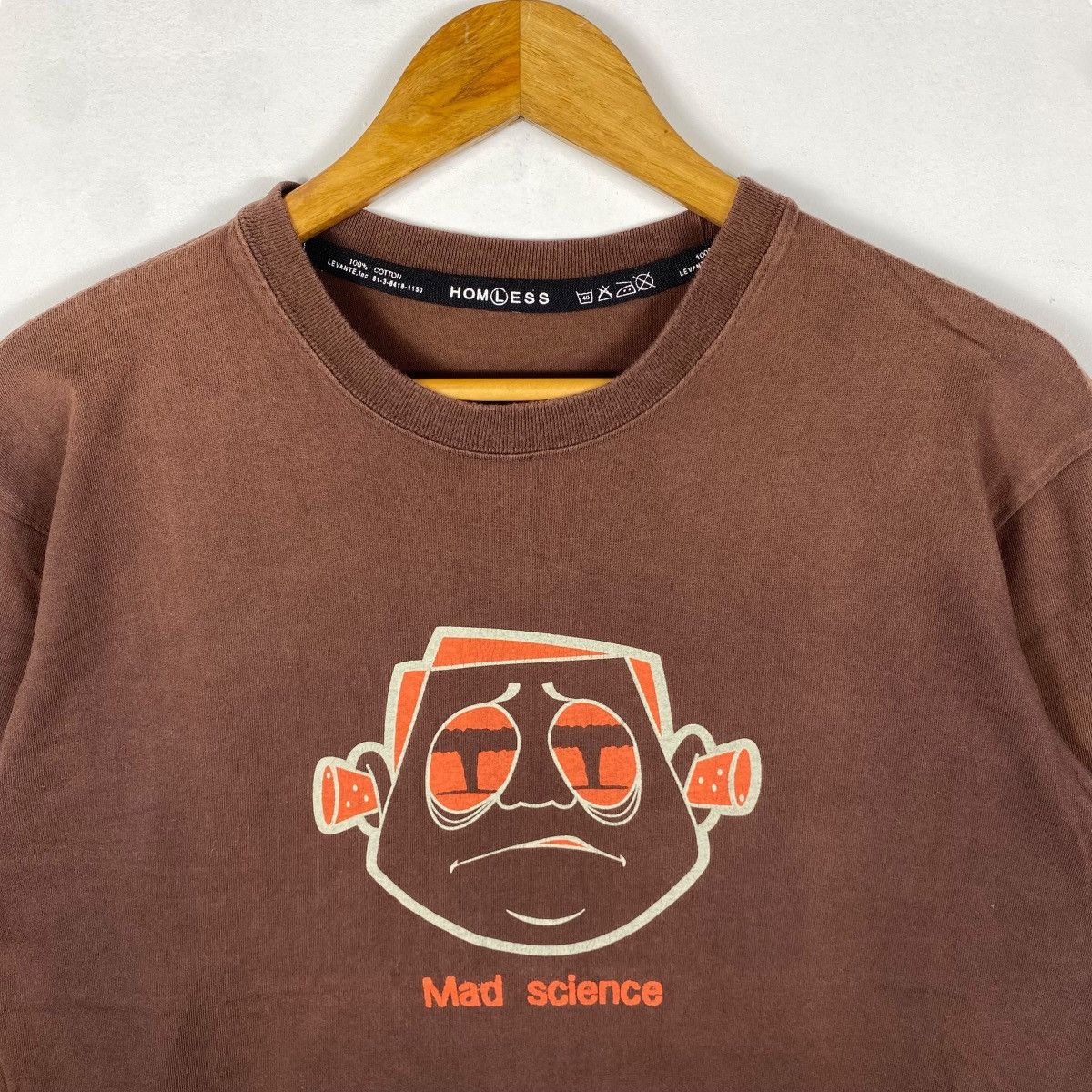 Japanese Brand Japanese Brand HOMLESS Mad Science Graphic Faded Tee Shirt Size US L / EU 52-54 / 3 - 2 Thumbnail