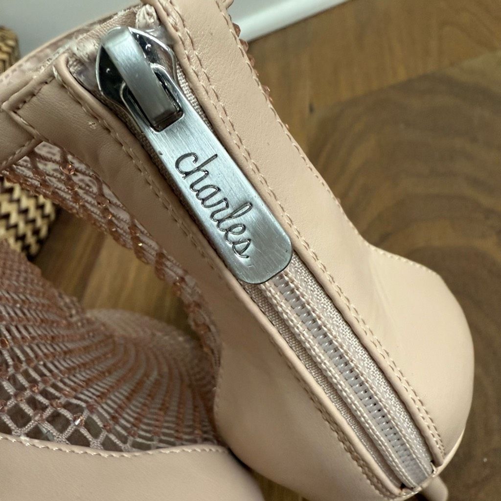 Other NWOT Charles David AfterHours Blush Rhinestone Stiletto Heel Size US 11 / IT 41 - 7 Thumbnail