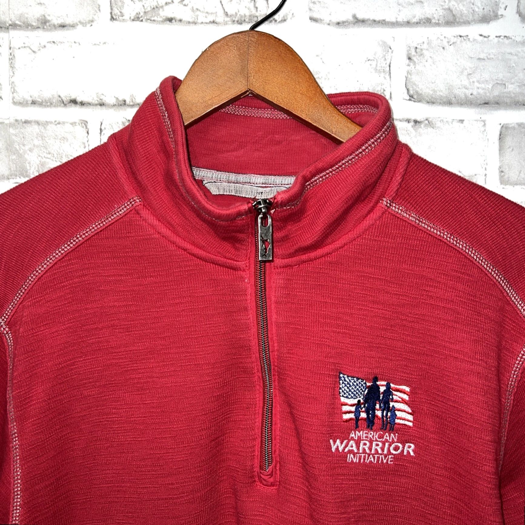 Tommy Bahama Tommy Bahama Red Half Zip Pullover Mens Size M Sweater Size US M / EU 48-50 / 2 - 2 Thumbnail