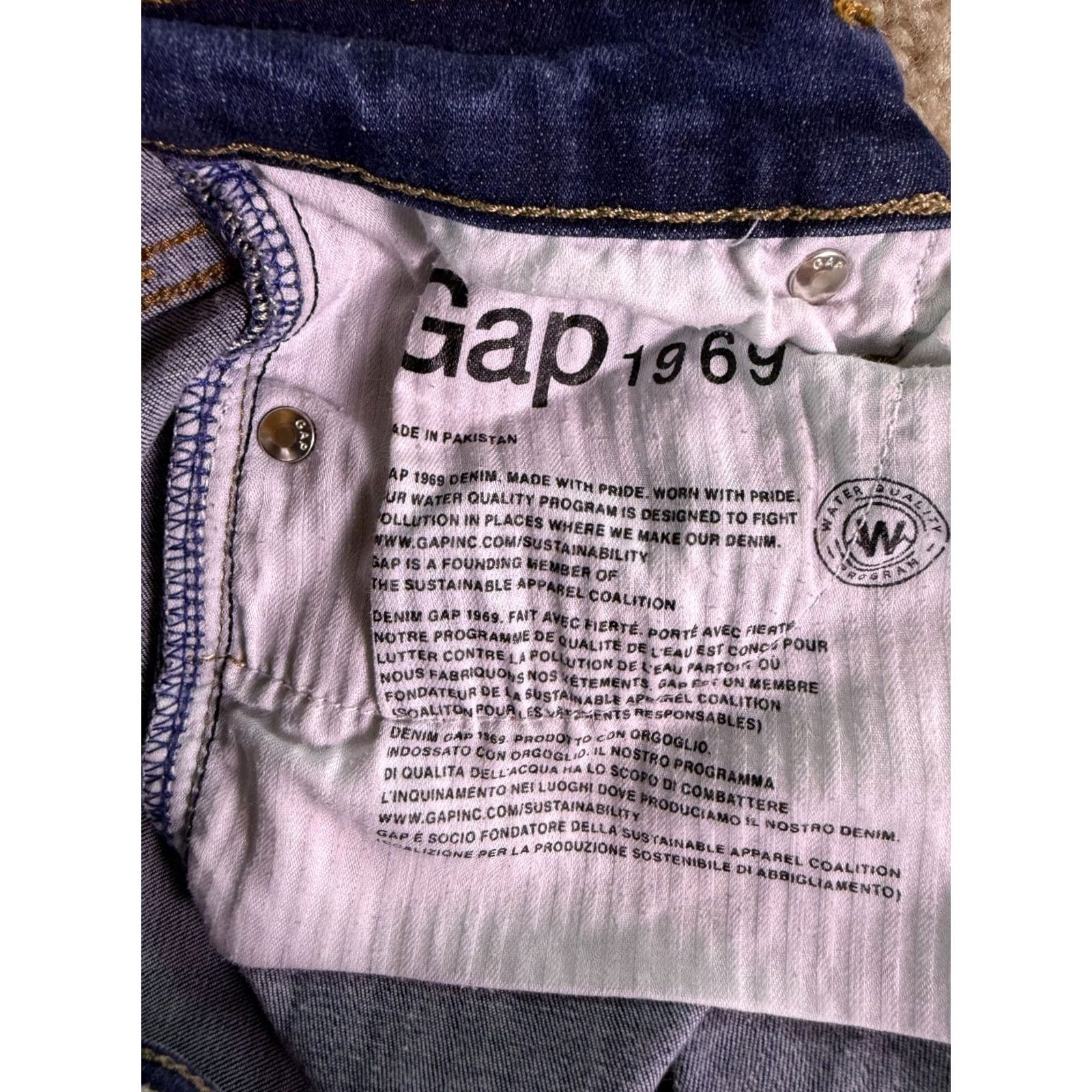 Gap Gap 1969 Womens Blue Denim Jeans Skinny Mid Rise 30R 30 Regular Size 30" / US 8 / IT 44 - 7 Thumbnail