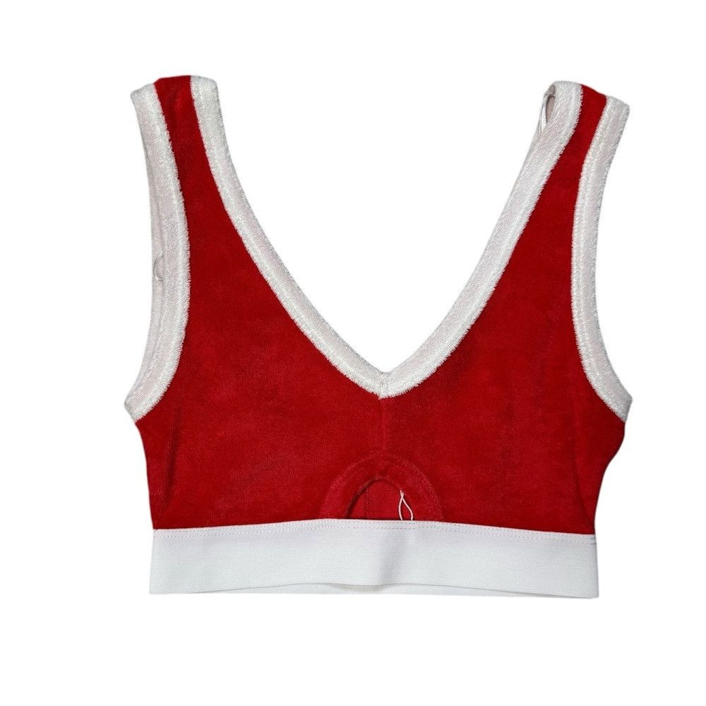 Zara New Zara Terry Cloth Cotton Red Bra Top Size S Size S / US 4 / IT 40 - 5 Thumbnail