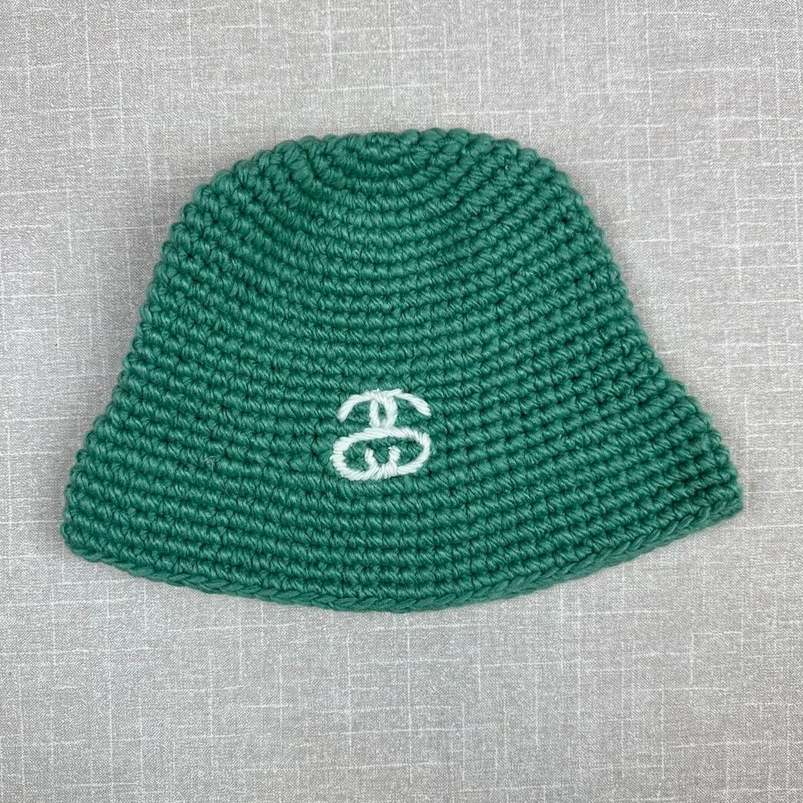 Stussy Stussy Crochet Knit SS Link Bucket Hat in Spruce Size ONE SIZE - 3 Thumbnail