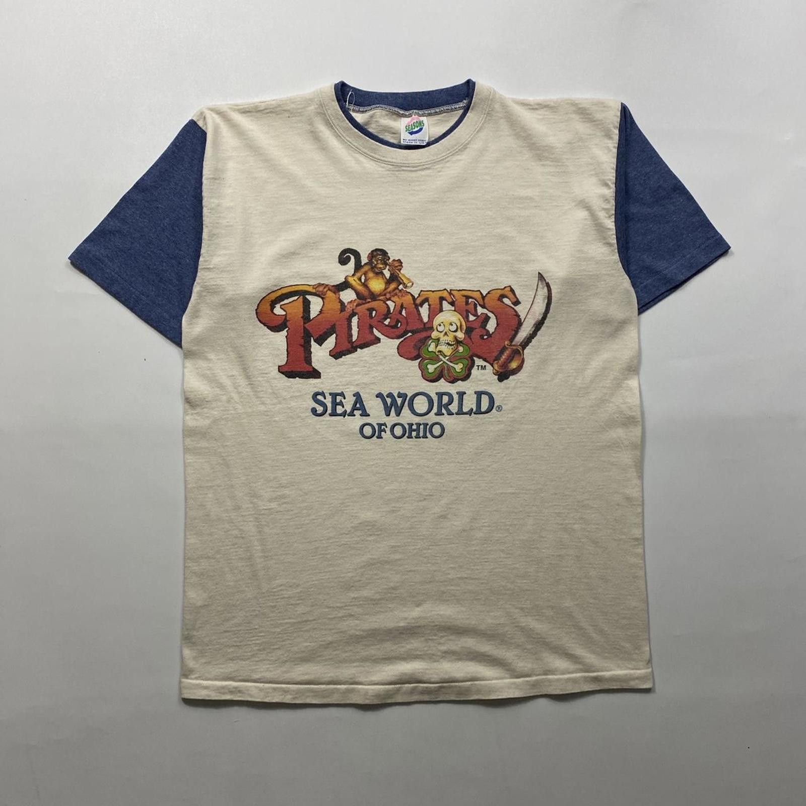 Vintage Vintage 90s Sea World Pirate Tee Size US L / EU 52-54 / 3 - 1 Thumbnail