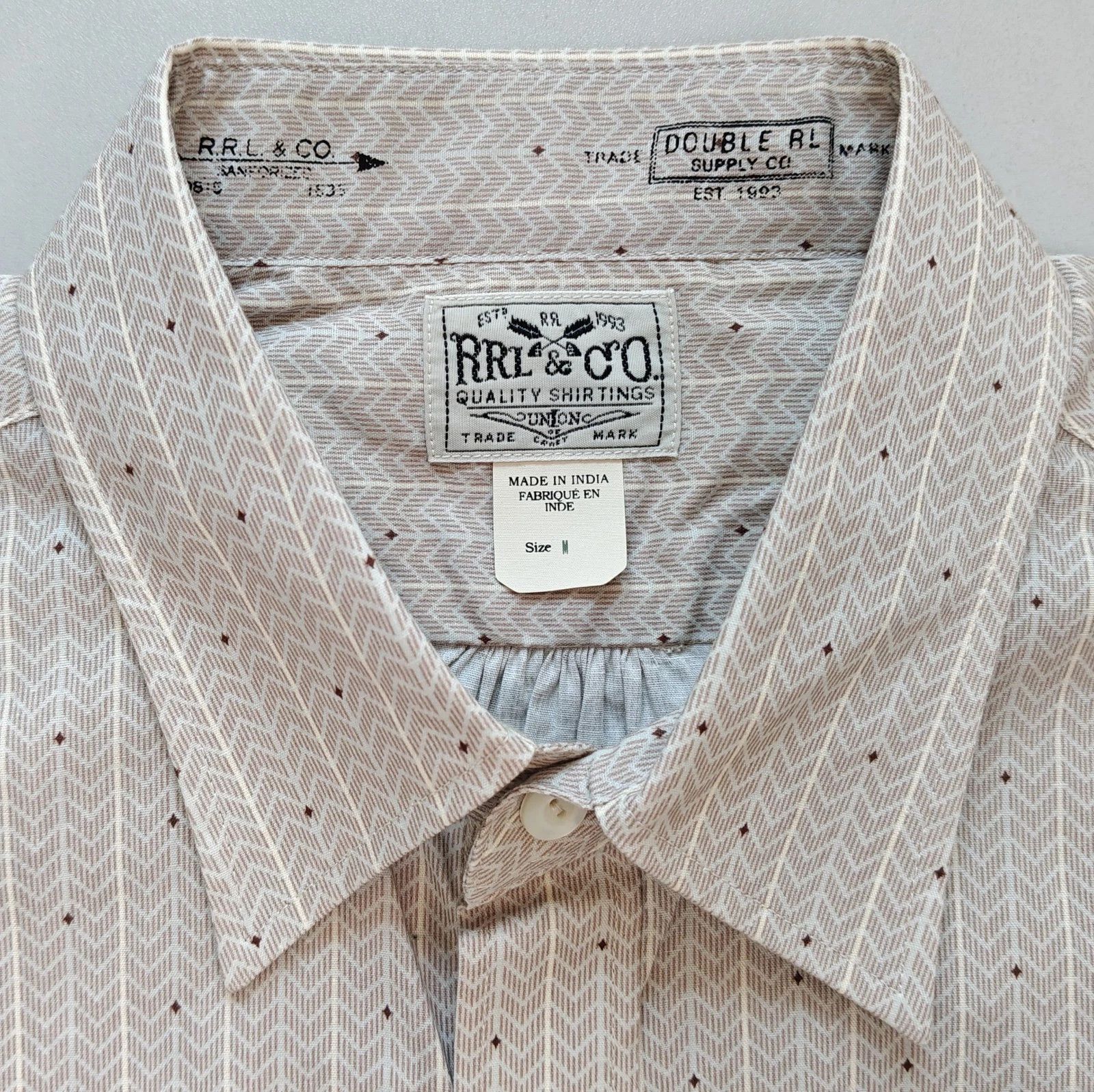 RRL Ralph Lauren Double RL Slim Fit Print Woven Shirt T 9106 Size US M / EU 48-50 / 2 - 5 Thumbnail