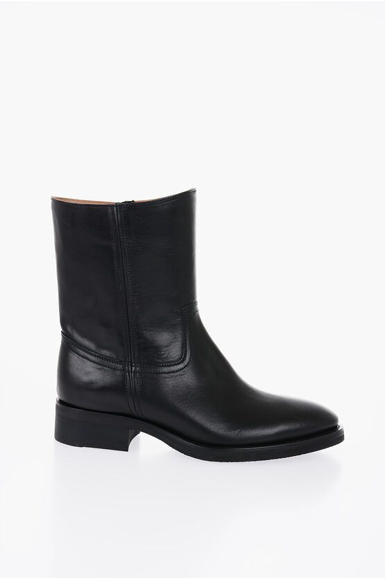 Maison Margiela o1y1124 Vintage Effect Leather Boots In Black Size US 8 / EU 41 - 3 Thumbnail