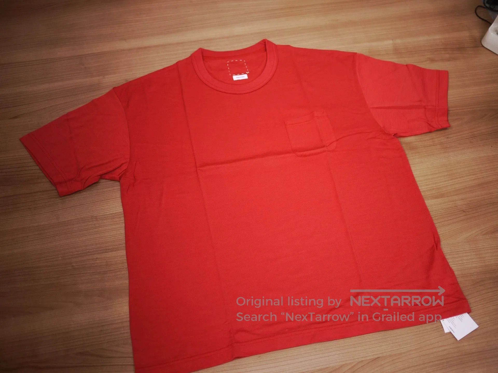 Visvim Red Short-Sleeve T-Shirt with Chest Pocket. Size US L / EU 52-54 / 3 - 2 Thumbnail