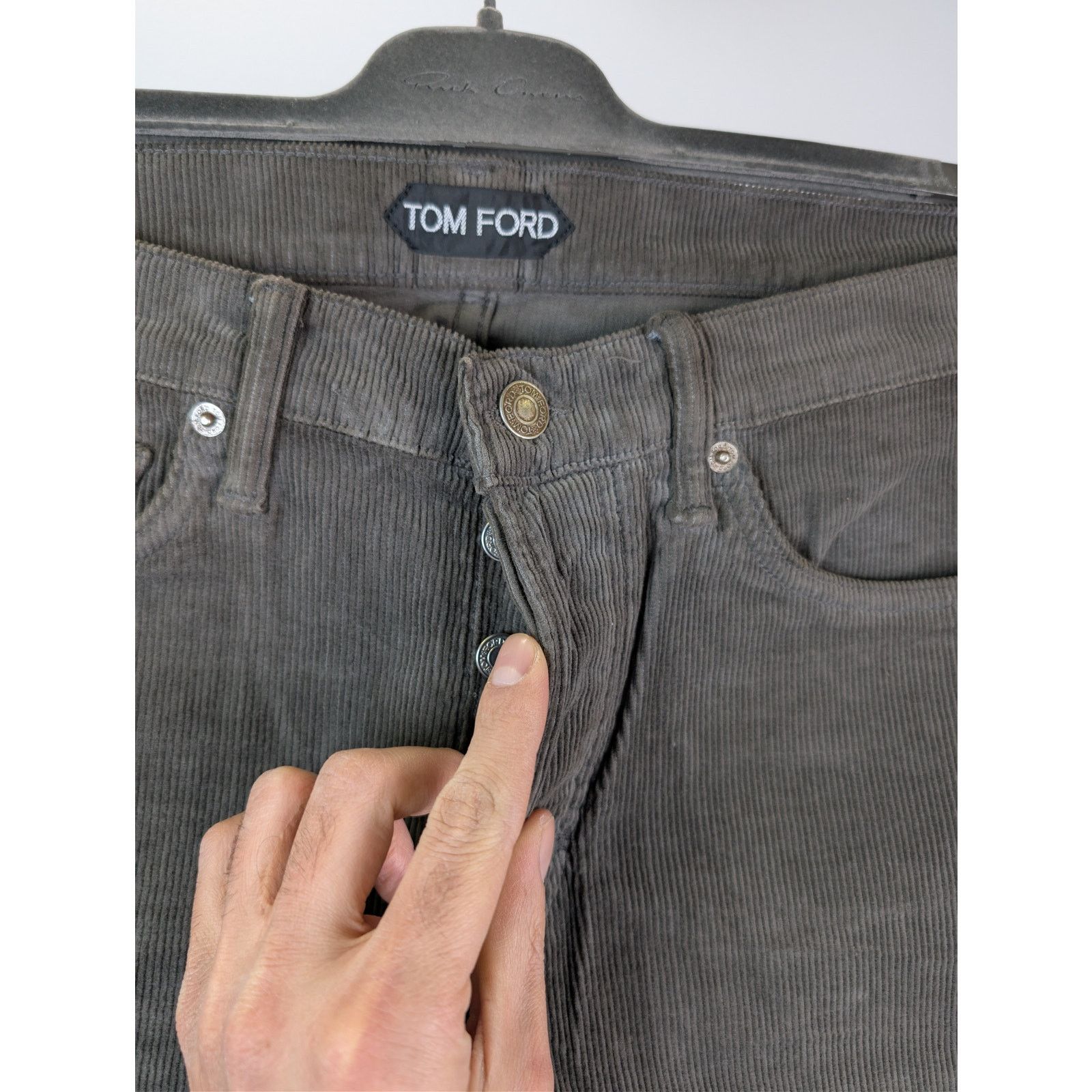 Tom Ford o1rshd1 Slim Fit Denim Jeans in Charcoal Size US 32 / EU 48 - 7 Thumbnail