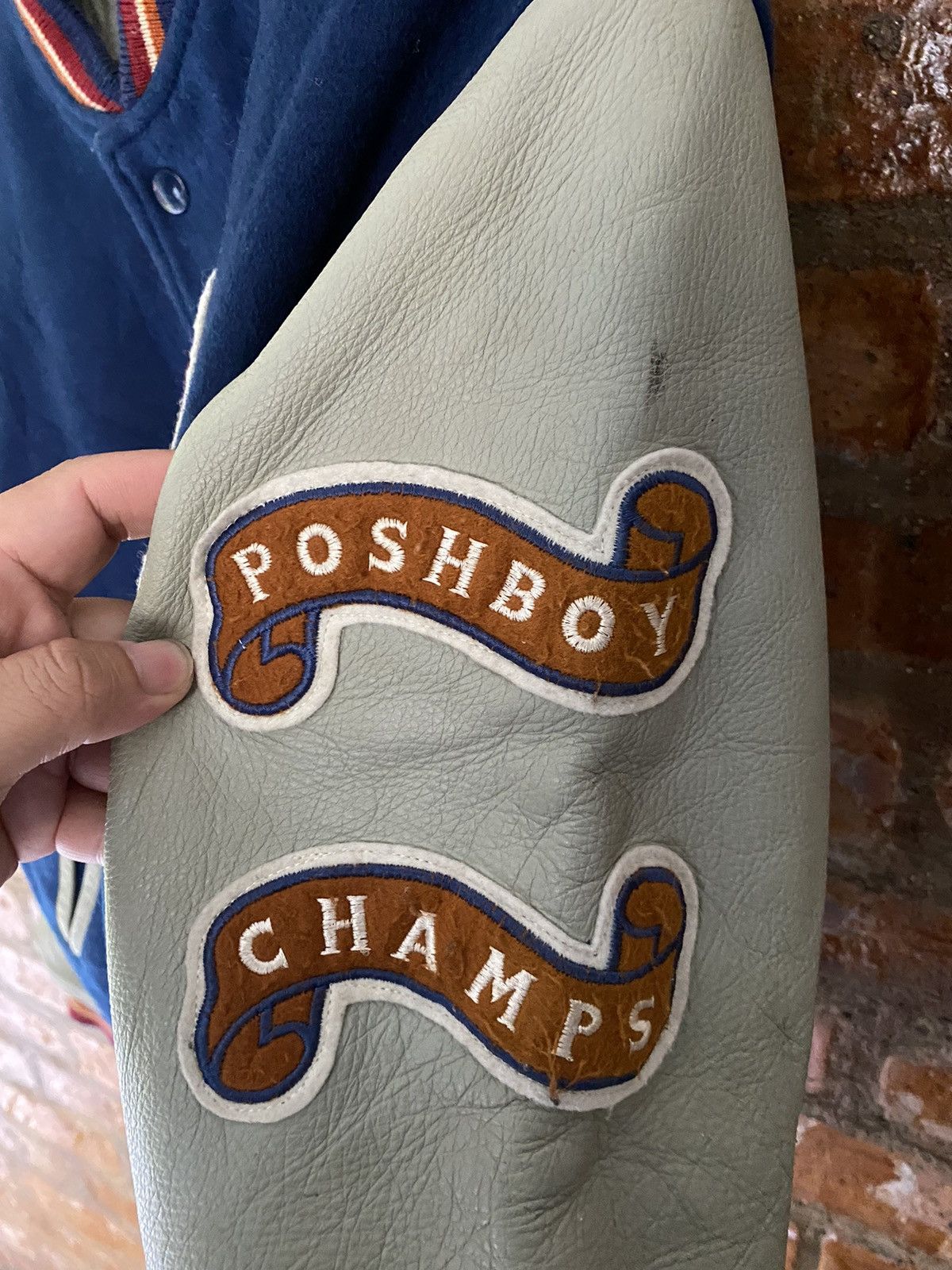 Swagger 1990s POSH BOY leather man Varsity Jacket Size US M / EU 48-50 / 2 - 8 Thumbnail