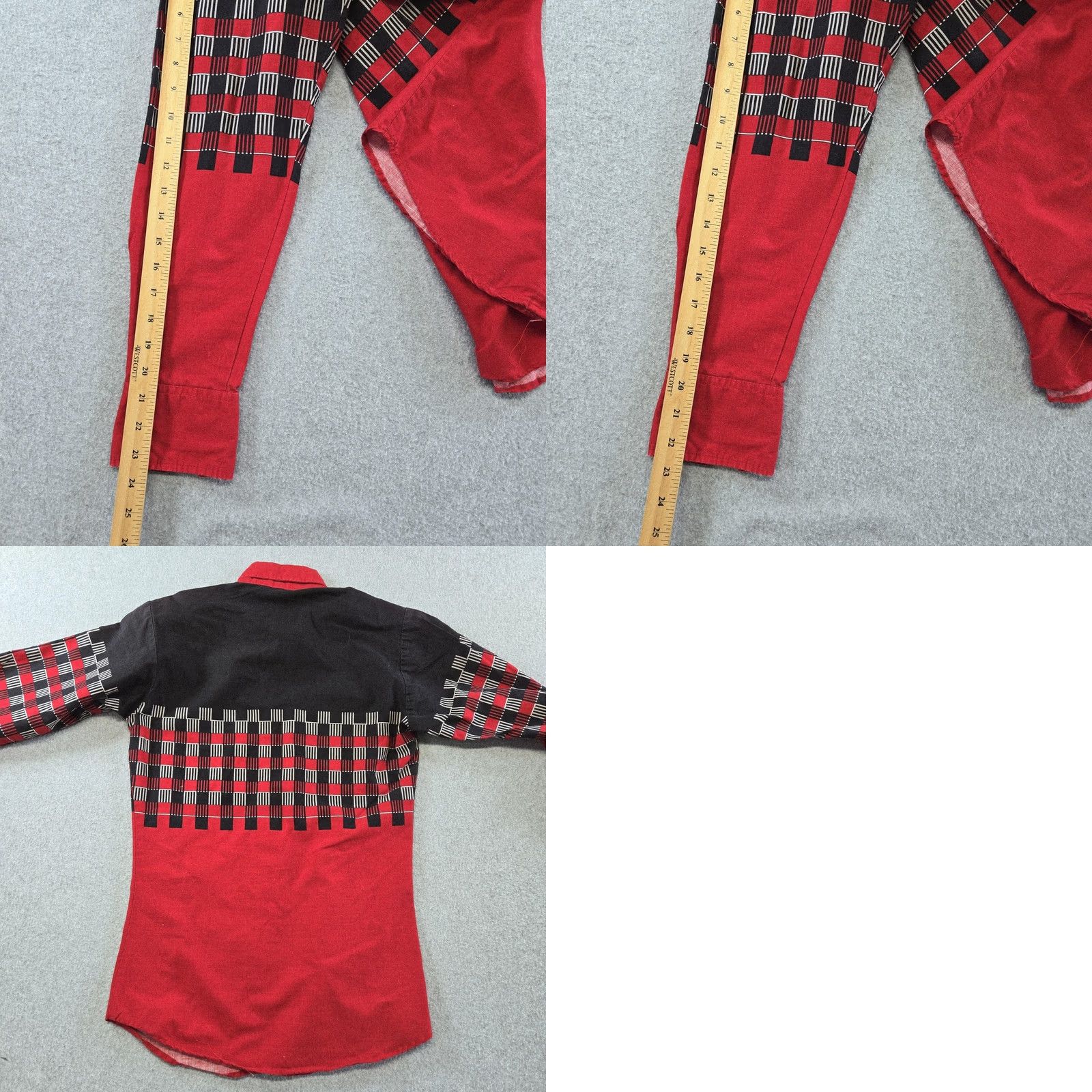 Brooks VINTAGE Brooks & Dunn Shirt Mens S Red Check Long Sleeve Button Up Regular Fit Cotton Size US S / EU 44-46 / 1 - 9 Thumbnail