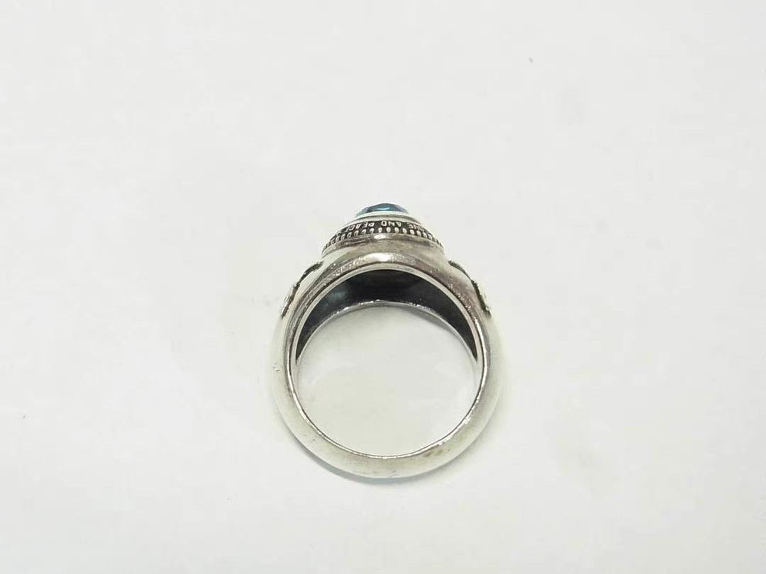 Roar roar Sterling Silver Double Gun Aquamarine Ring K11 Size ONE SIZE - 5 Thumbnail