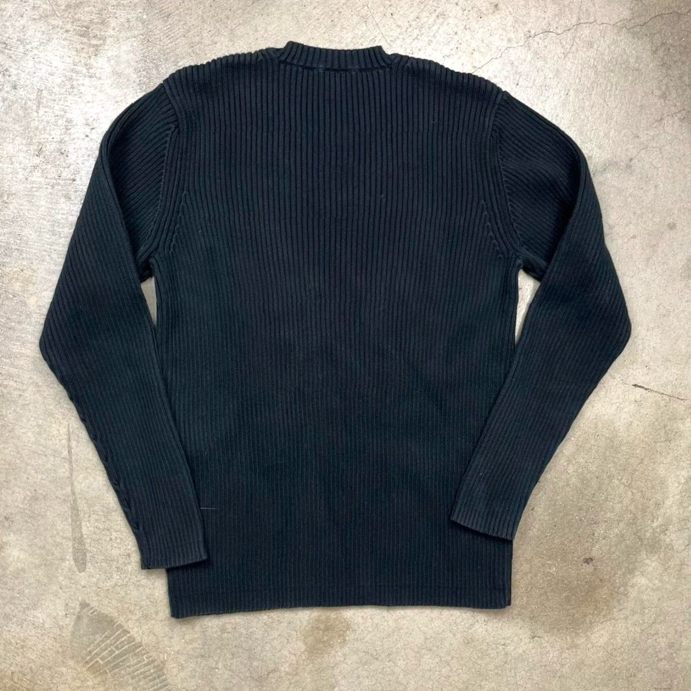 Gap VINTAGE Gap Ribbed Knit Sweater Mens Large Crewneck Black Cotton Crewneck Pullover Knit Style Tight-Knit 8/10 Size US L / EU 52-54 / 3 - 4 Thumbnail
