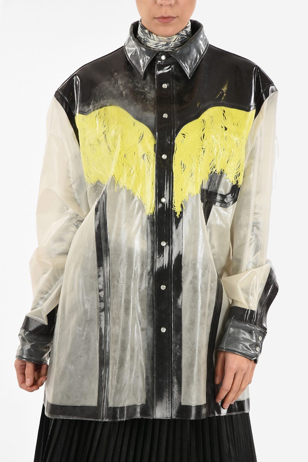 Maison Margiela MM0 Lacquered Oversize Shirt with Snap Buttons Size S / US 4 / IT 40 - 1 Thumbnail