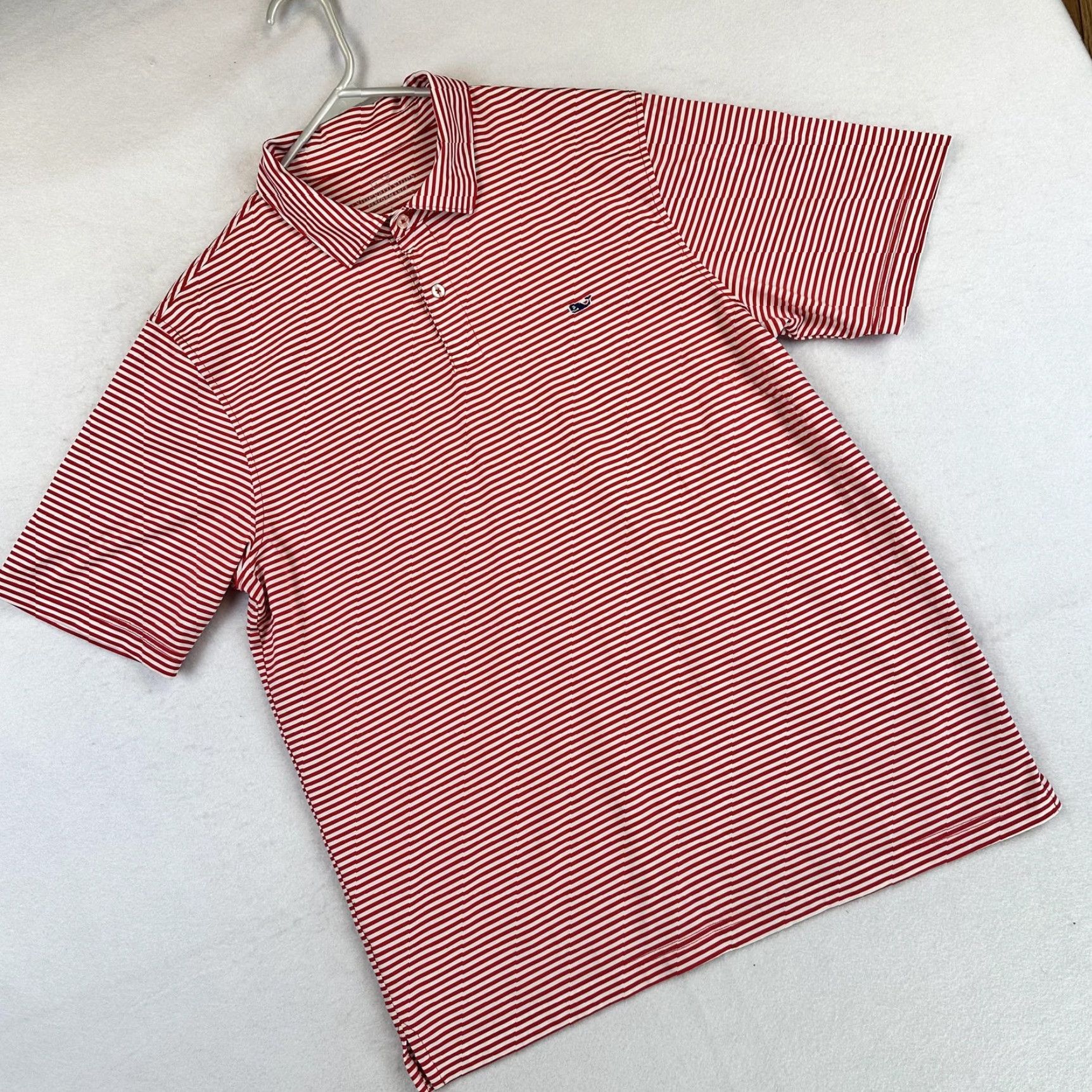 Vineyard Vines Vineyard Vines Polo Shirt Mens Large Red White Striped Performance Stretch Golf Shirt Size US L / EU 52-54 / 3 - 2 Thumbnail