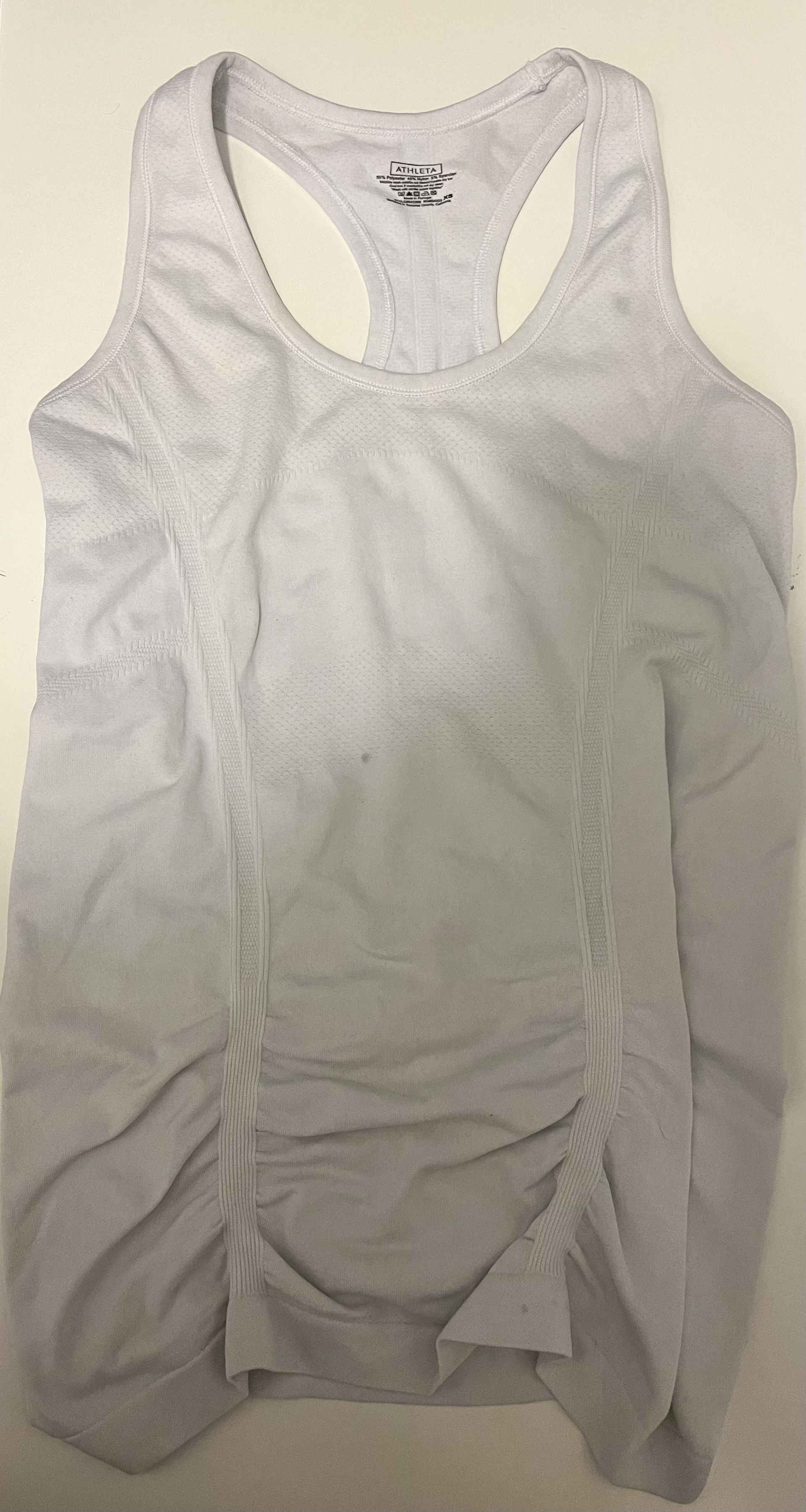 Athleta white athleta tank top with scrunched detail Size XS / US 0-2 / IT 36-38 - 1 Thumbnail