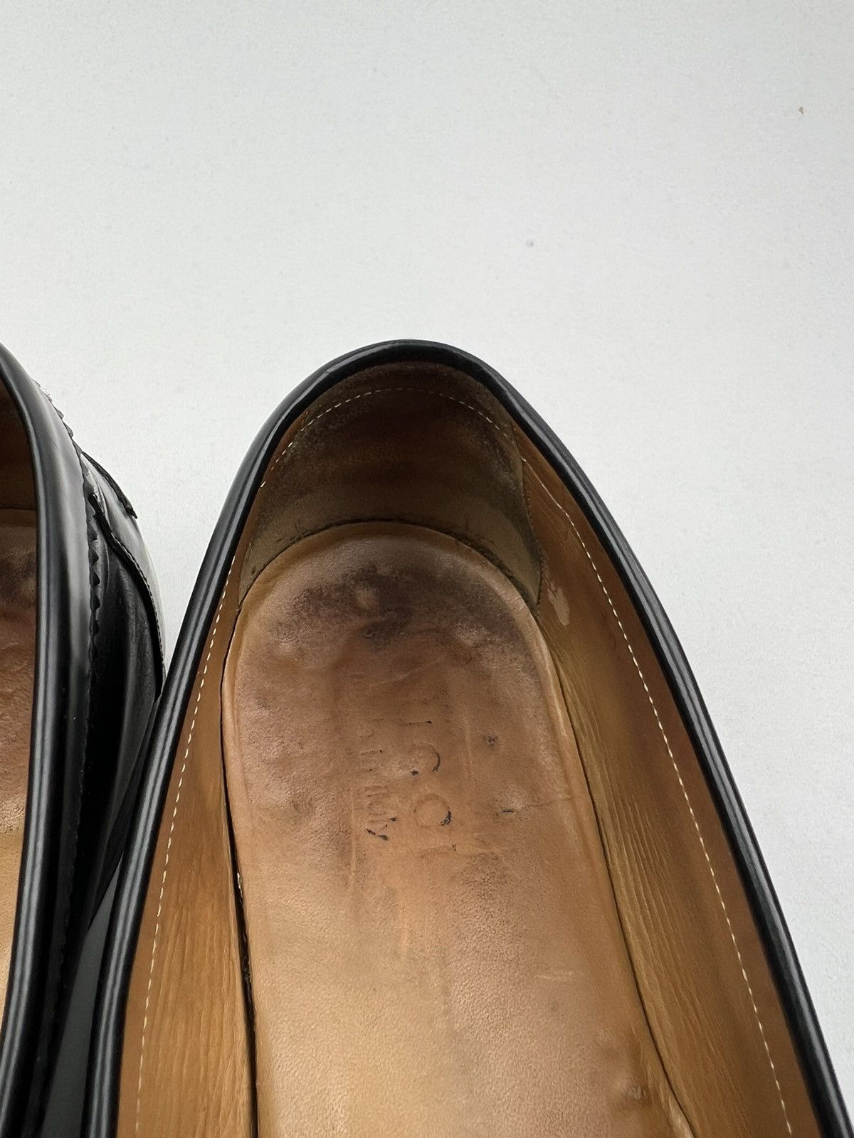 Gucci GUCCI Loafers Leather Penny Shoes GG Logo Black Men’s Size US 9.5 / EU 42-43 - 19 Thumbnail