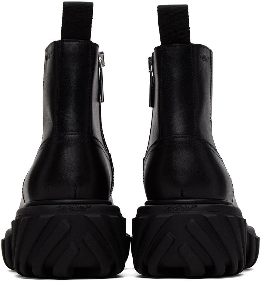 Off-White o1y0225 Logo Ankle Boots in Black Size US 7 / EU 40 - 4 Thumbnail