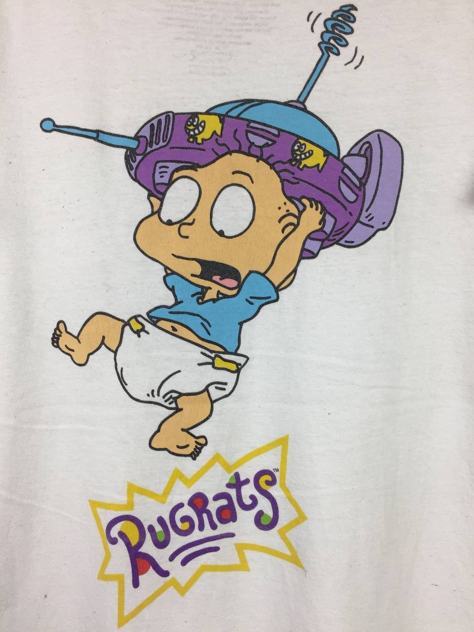 Cartoon Network × Nickelodeon × Vintage Nickelodeon Rugrats Tommy & Chuckie Flying UFO Cartoon Tee Size US M / EU 48-50 / 2 - 3 Thumbnail