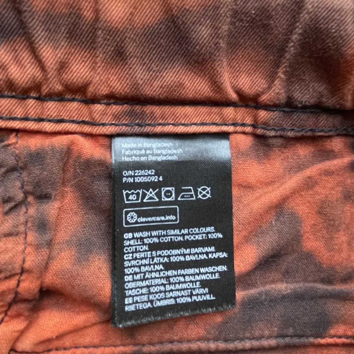Designer × H&M Baggy jeans Black+Orange Combination color pants Size US 34 / EU 50 - 6 Thumbnail