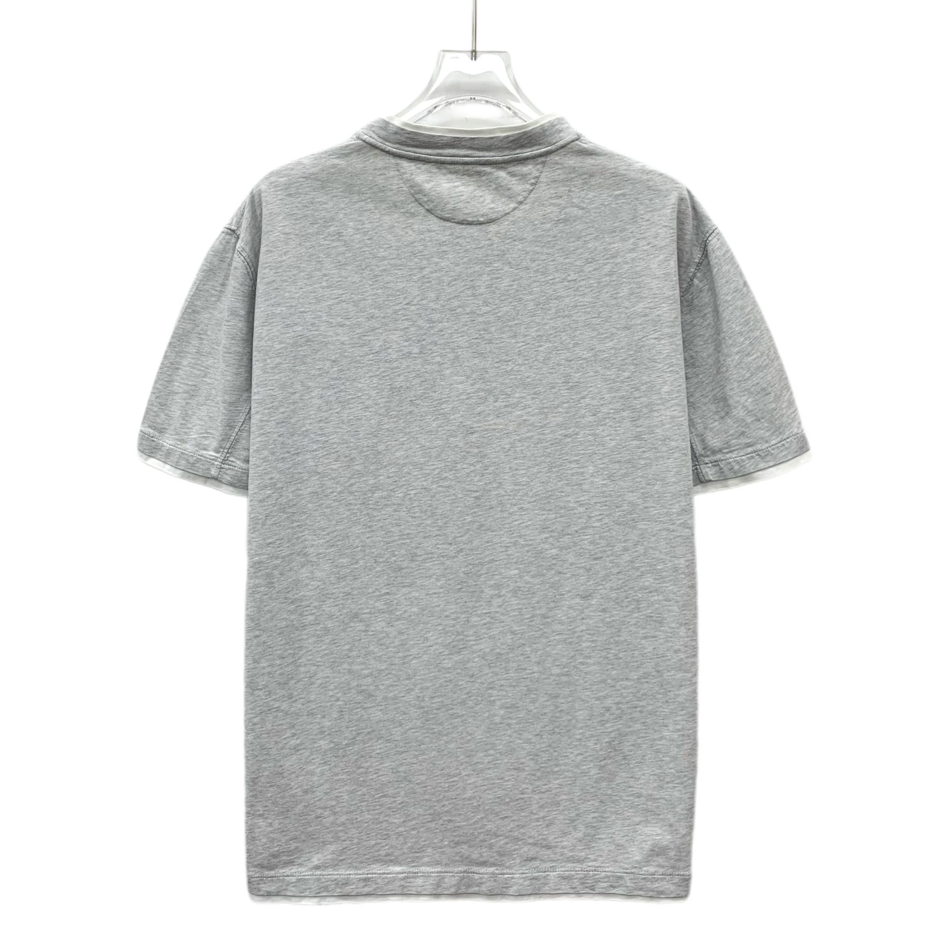 Brunello Cucinelli Brunello Cucinelli Grey Cotton T-Shirt (Size L) Size US L / EU 52-54 / 3 - 5 Thumbnail