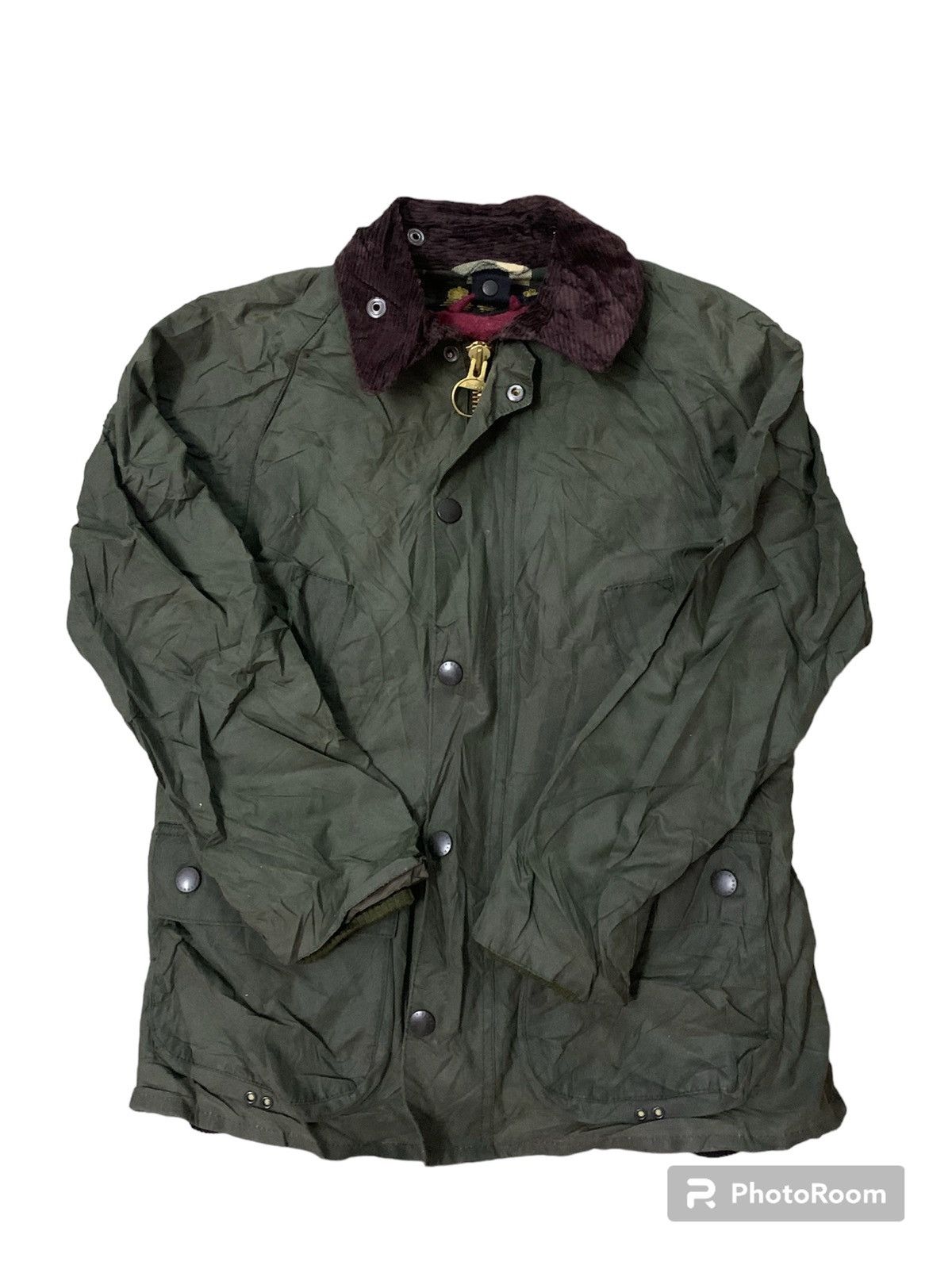 barbour waxed trucker jacket
