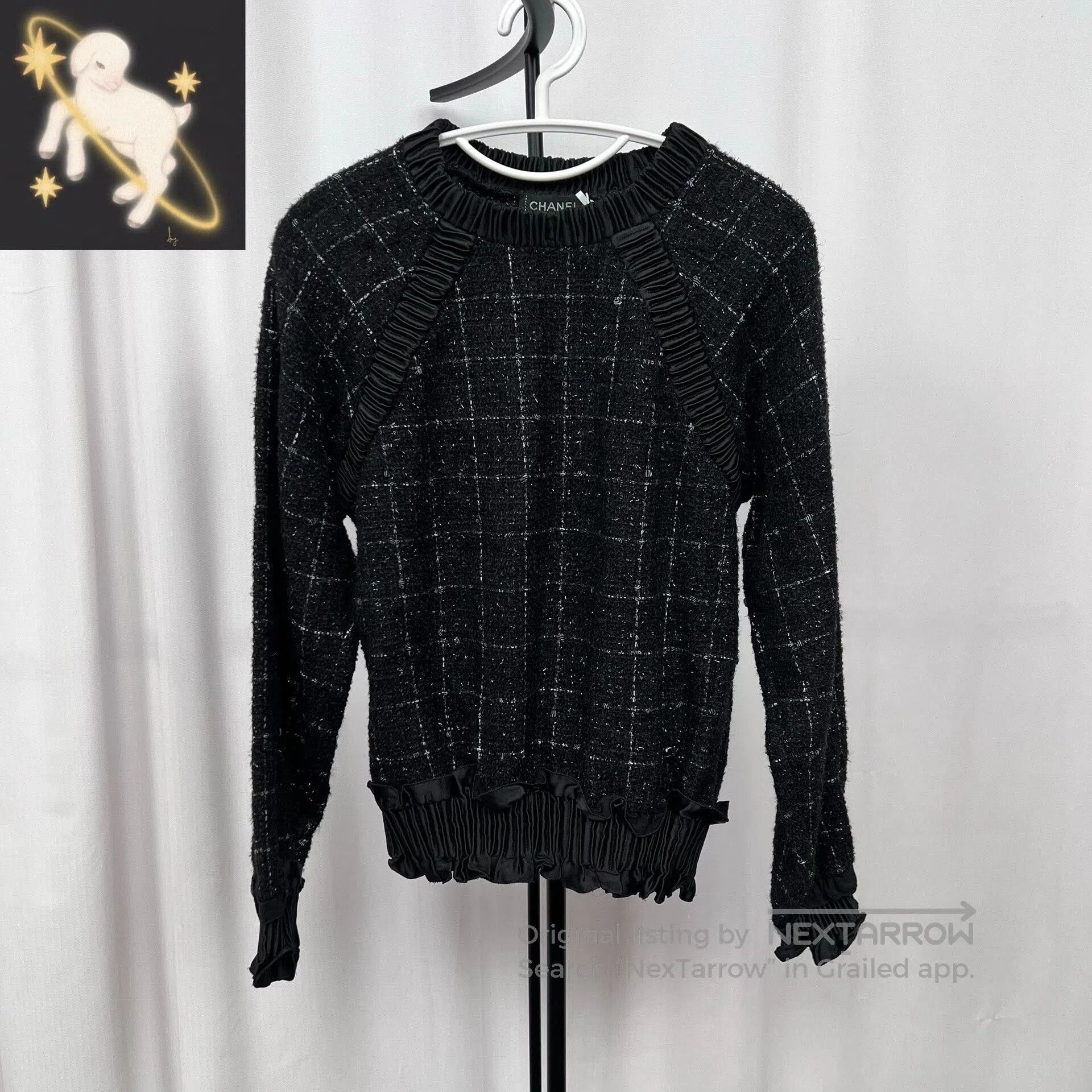 Chanel Chanel 16B Black Tweed Top Size 34. Size XXS / US 00 / IT 34 - 1 Thumbnail