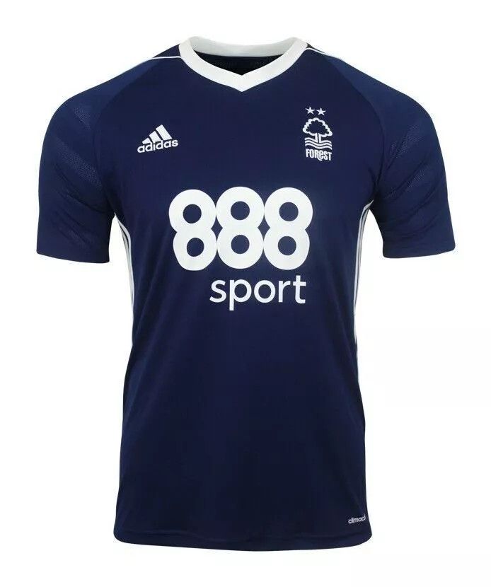Adidas MEN'S FC NOTTINGHAM FOREST 2017/2018 AWAY SOCCER FOOTBALL Size US S / EU 44-46 / 1 - 1 Thumbnail