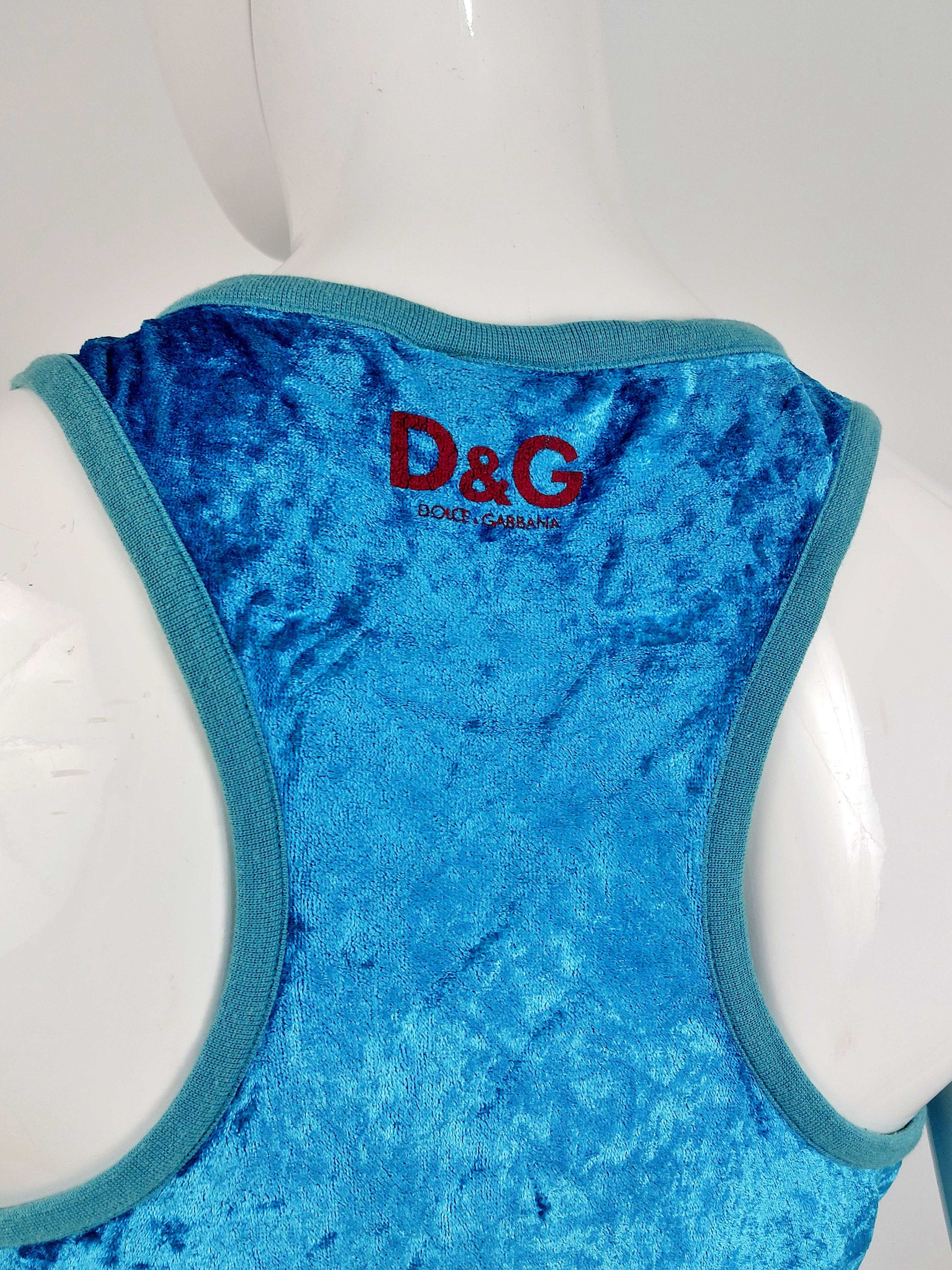 Dolce & Gabbana Dolce & Gabbana Freedom Velvet Gossip Girl Tank Top Size XL / US 12-14 / IT 48-50 - 13 Thumbnail